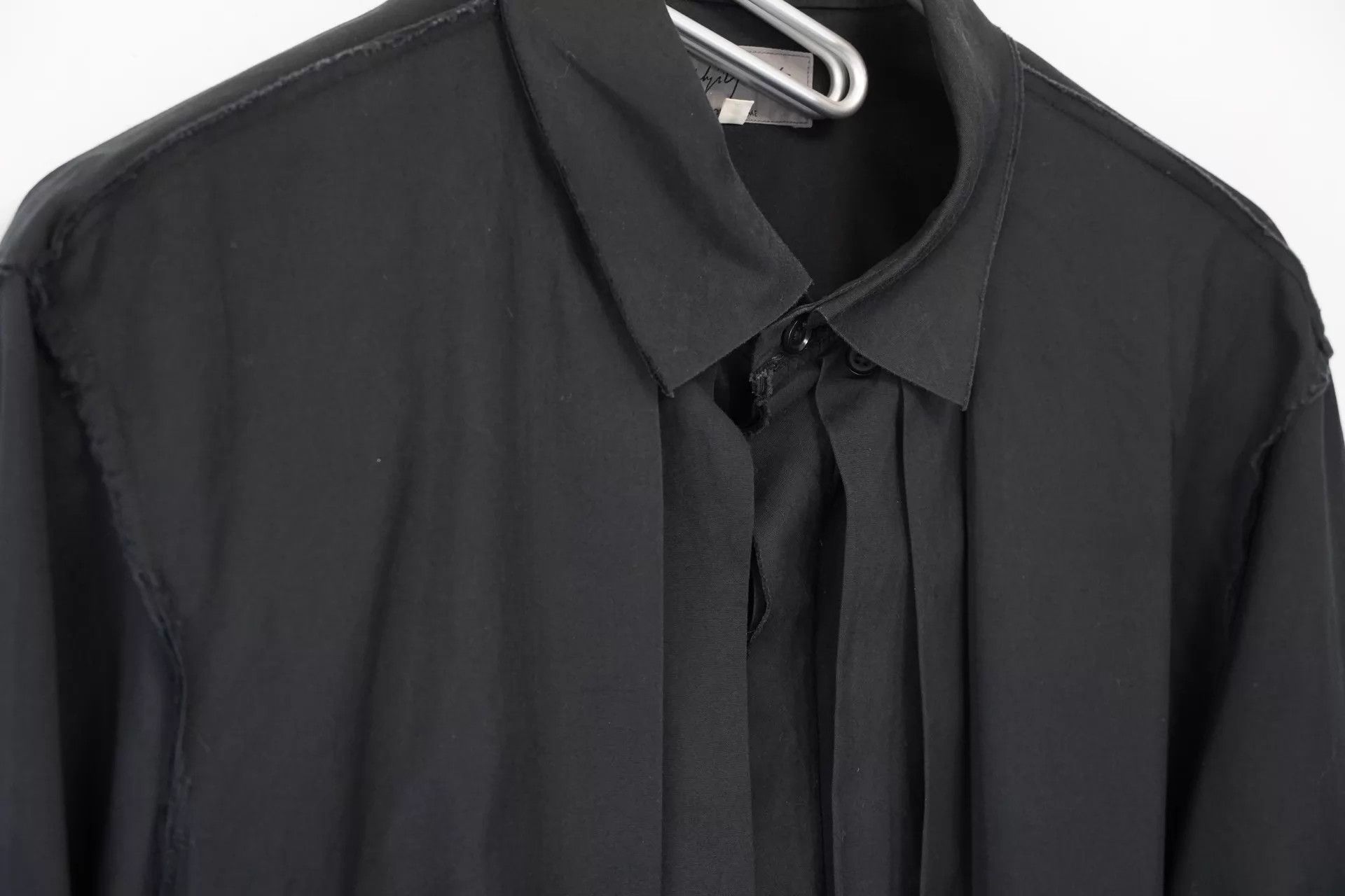 Yohji Yamamoto Yohji Yamamoto 11AW Multi-Placket Black Shirt SZ2 Size US M / EU 48-50 / 2 - 2 Thumbnail