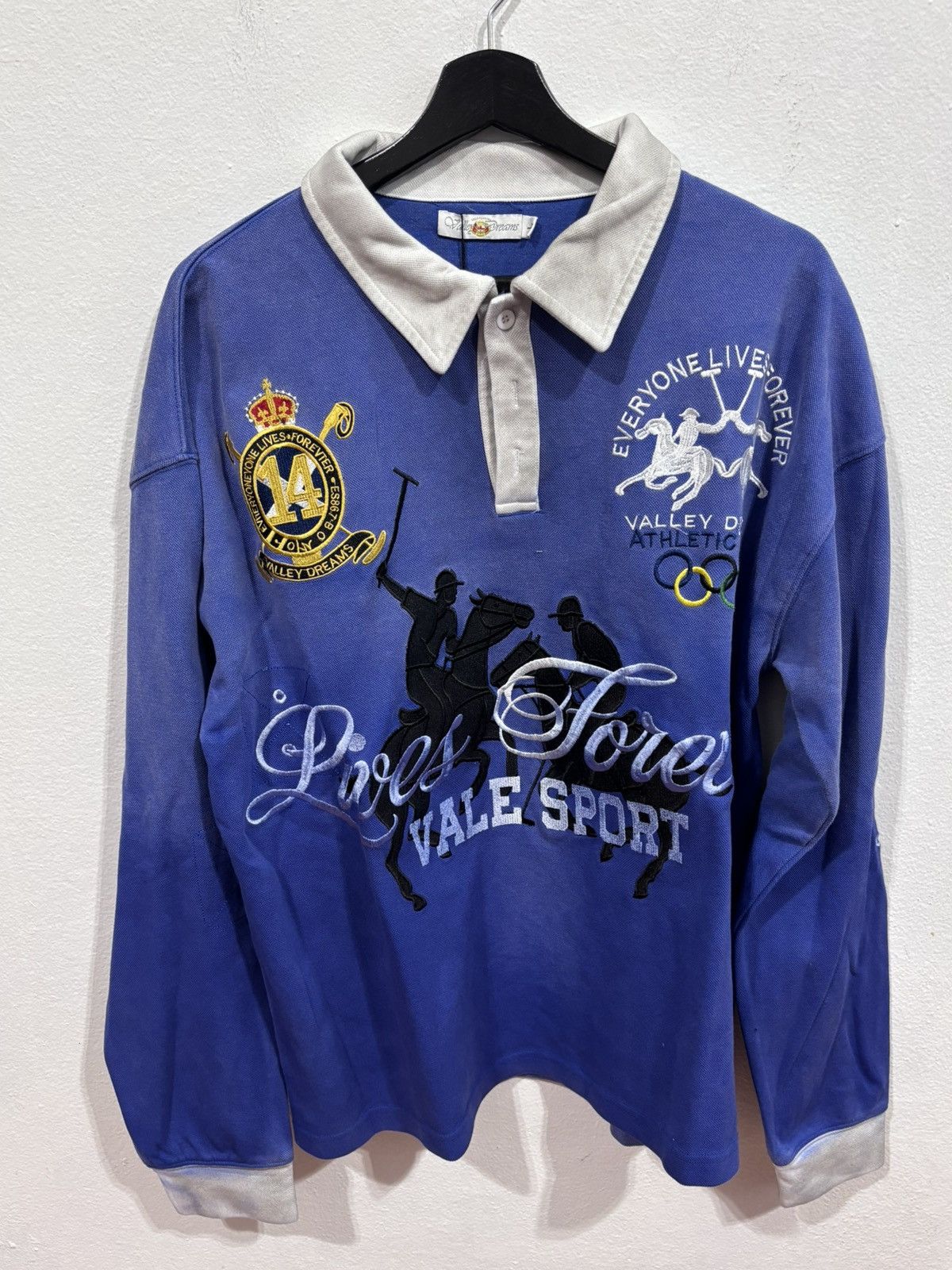 Vale Vale Forever Rugby Blue Polo Size US L / EU 52-54 / 3 - 1 Thumbnail