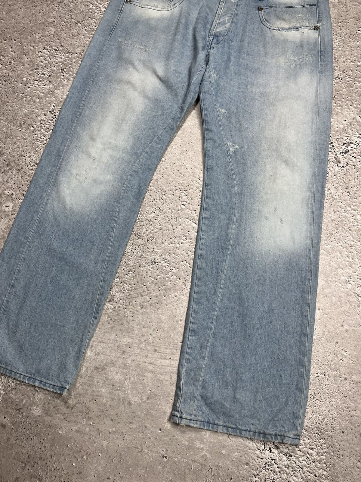 G-Star G-Star RAW Baggy Light Wash Distressed Jeans Men’s Size US 36 / EU 52 - 13 Thumbnail