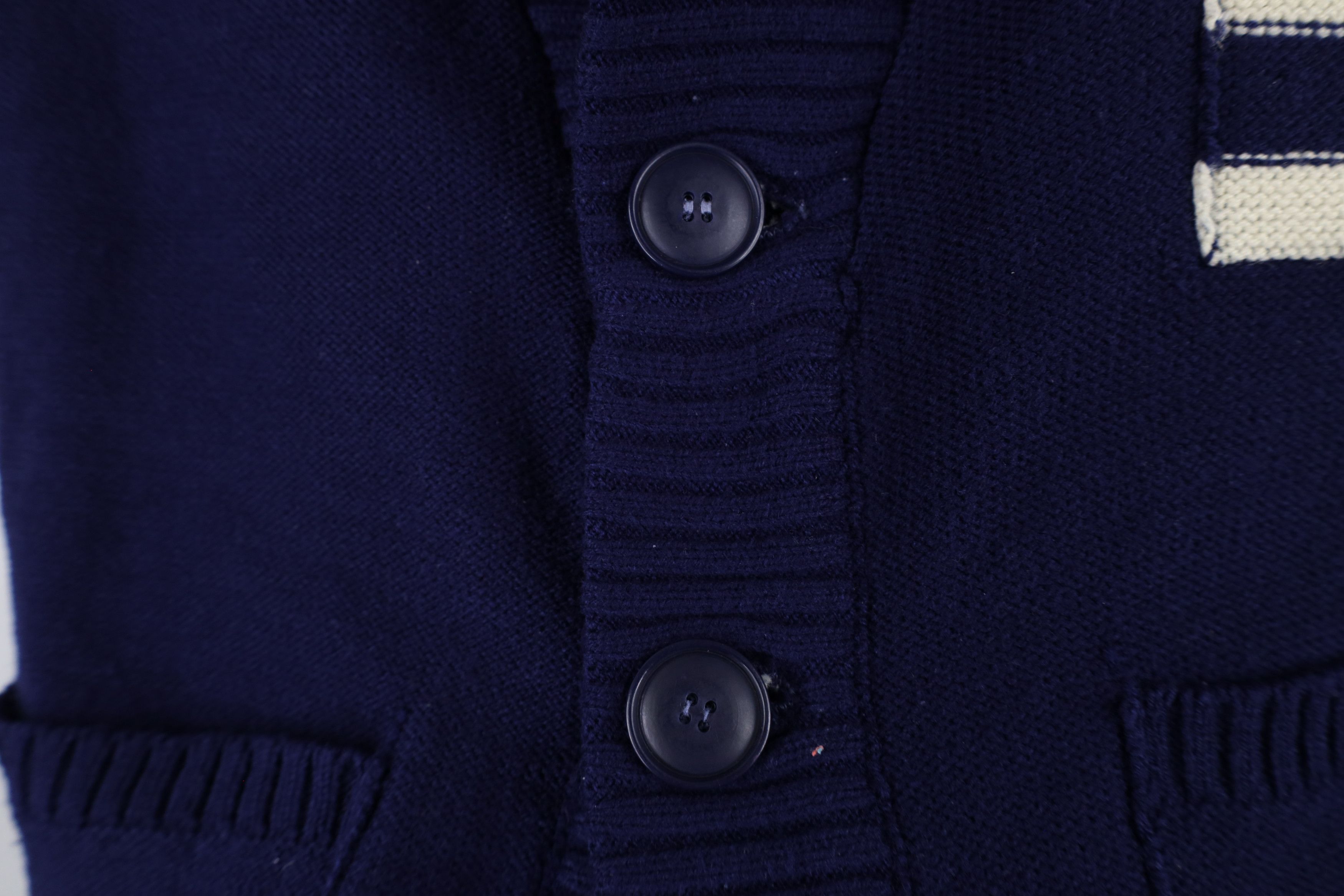 Vintage Vintage 70s Streetwear Shawl Knit Cardigan Sweater Navy Blue Size US XL / EU 56 / 4 - 8 Thumbnail
