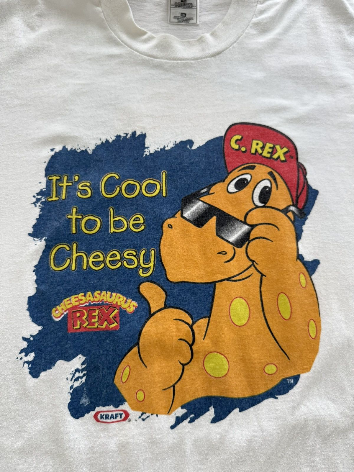 Fruit Of The Loom Rare vintage Cheesasaurus Rex Kraft Tee Size US XXL / EU 58 / 5 - 2 Thumbnail