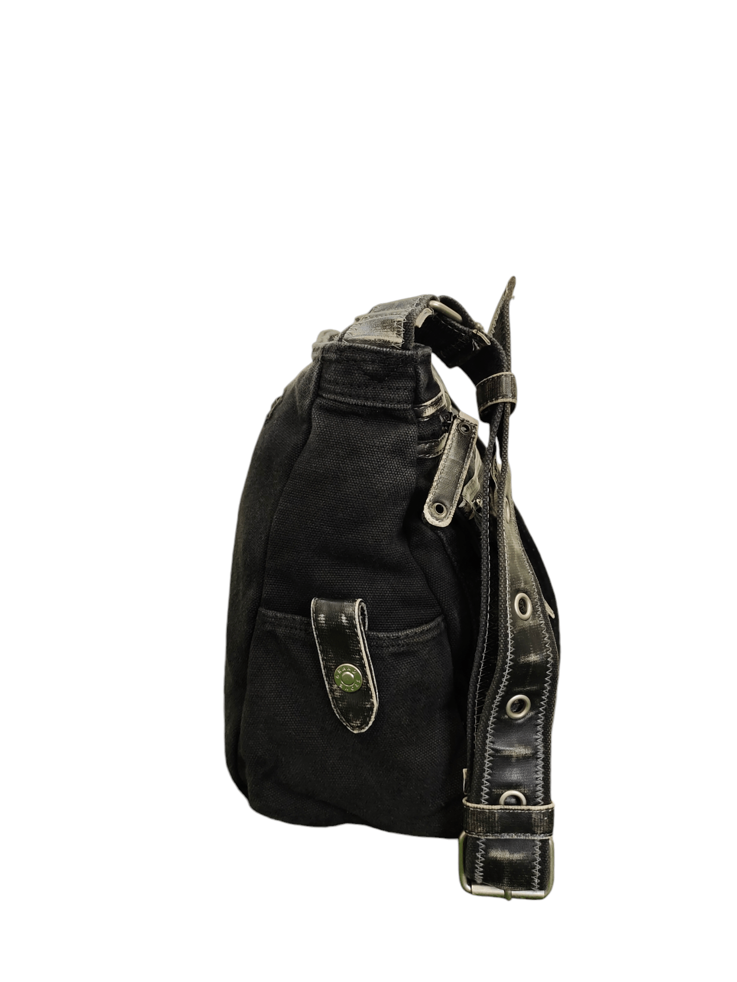 Comme des Garcons × Undercover Vintage Grand Stone Japan Canvas Black Sling Crossbody Bag Size ONE SIZE - 8 Thumbnail