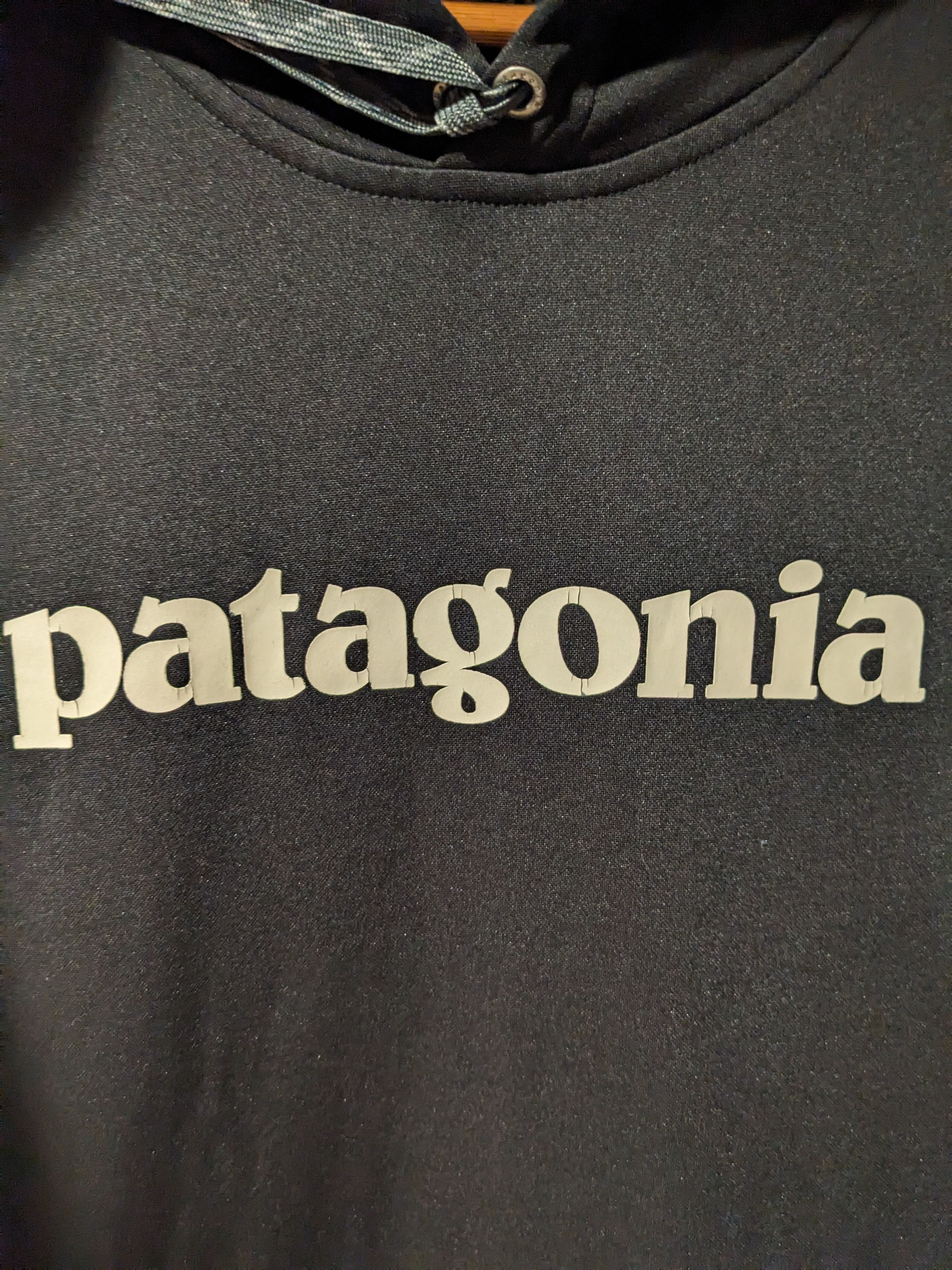 Patagonia Patagonia Spell Out Logo Black Medium PolyCycle® Hoody Size US M / EU 48-50 / 2 - 2 Thumbnail