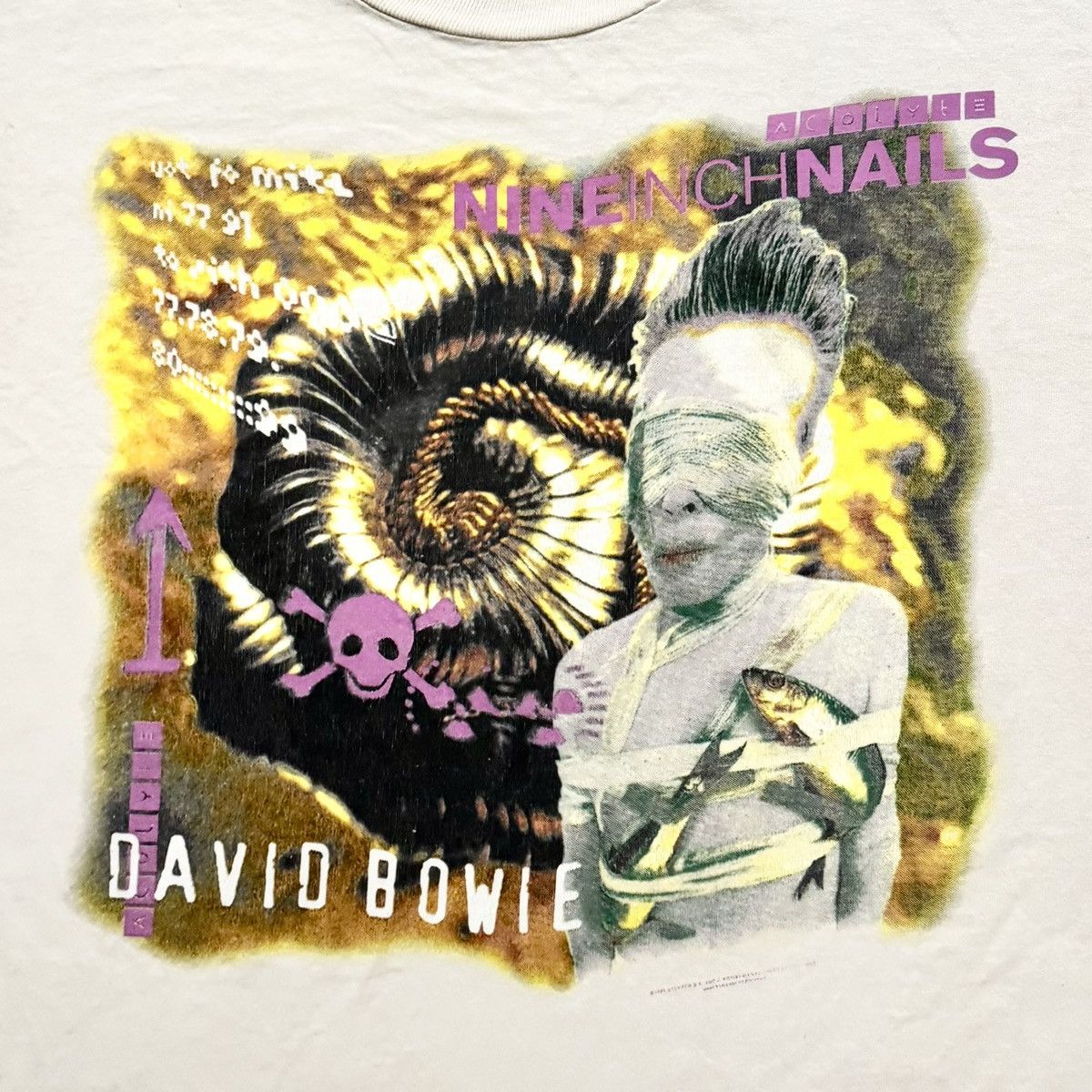 Vintage Vintage 1995 Nine Inch Nails & David Bowie Tour Tee Size US XL / EU 56 / 4 - 1 Thumbnail