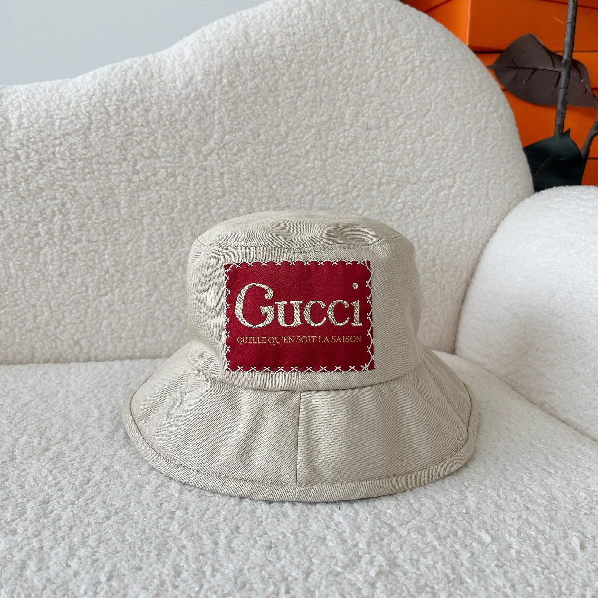 Gucci Gucci Khaki Bucket Hat L (59cm) Size ONE SIZE - 1 Thumbnail
