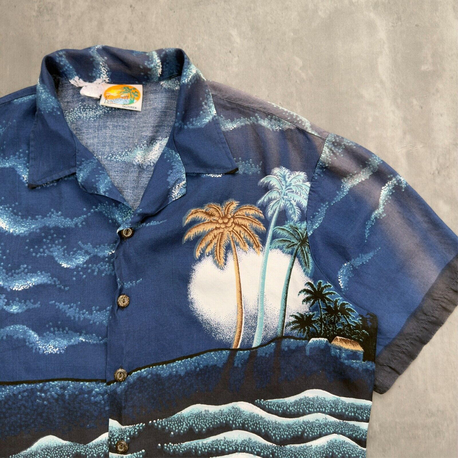 Kennington Ltd. × Vintage Vintage Tropical Faded Hawaiian Collared Button Down Shirt Size US L / EU 52-54 / 3 - 3 Thumbnail