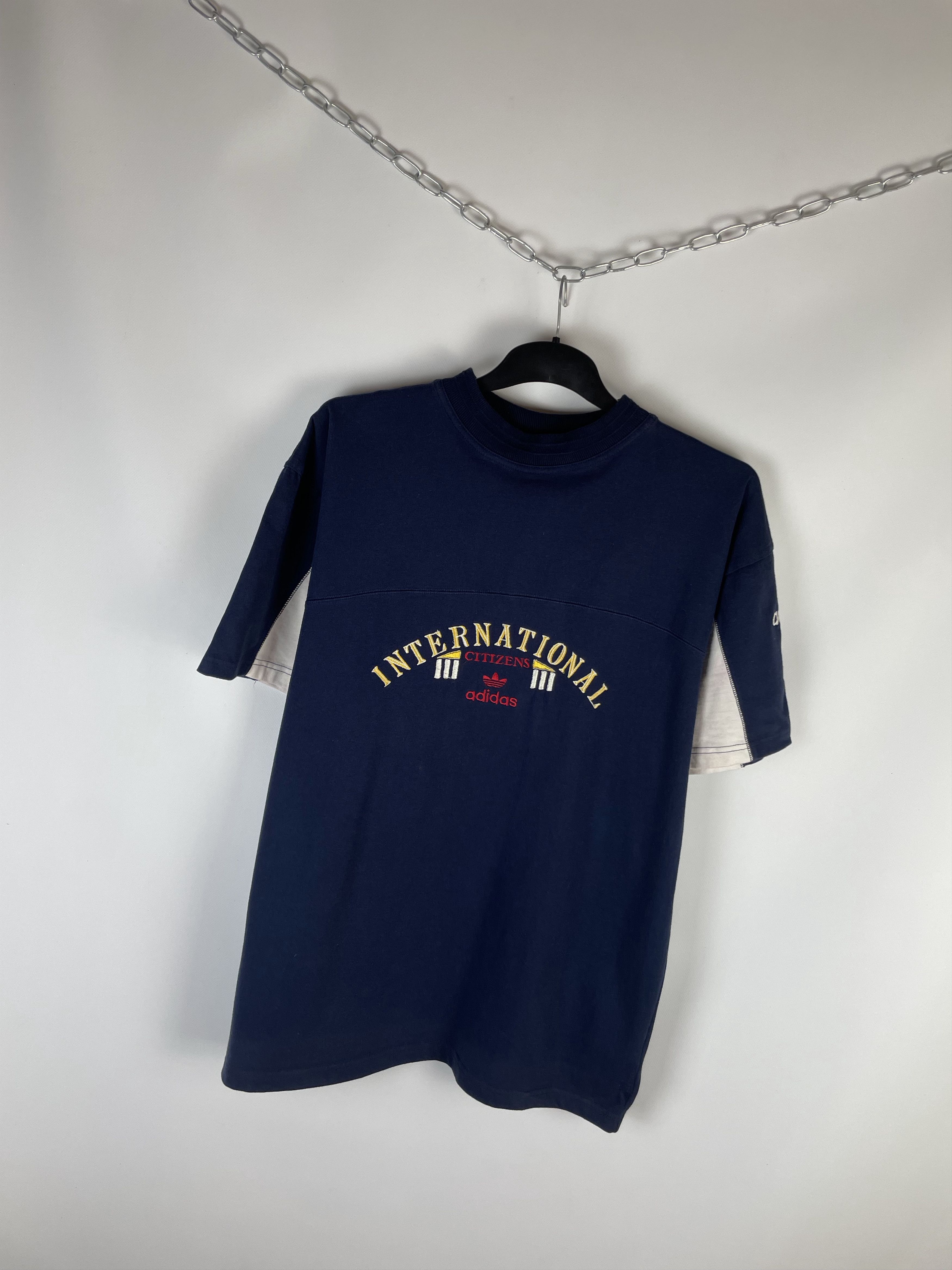 Adidas Mens Adidas International Vintage T-Shirt 90s Size US L / EU 52-54 / 3 - 2 Thumbnail
