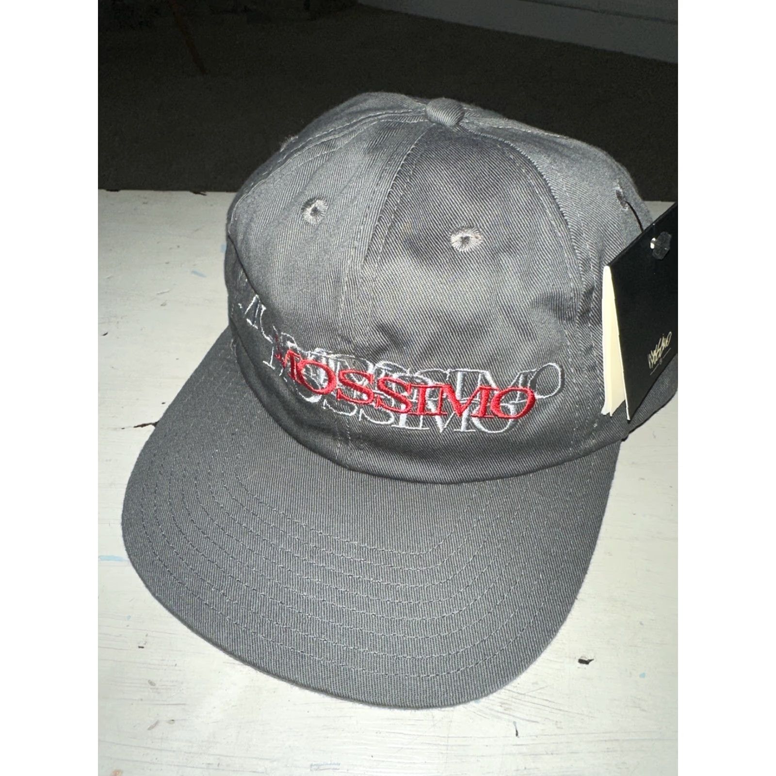 Mossimo VTG Mossimo Baseball Style Hat Snap Back Men One Size Gray Leather Cap Size ONE SIZE - 2 Thumbnail