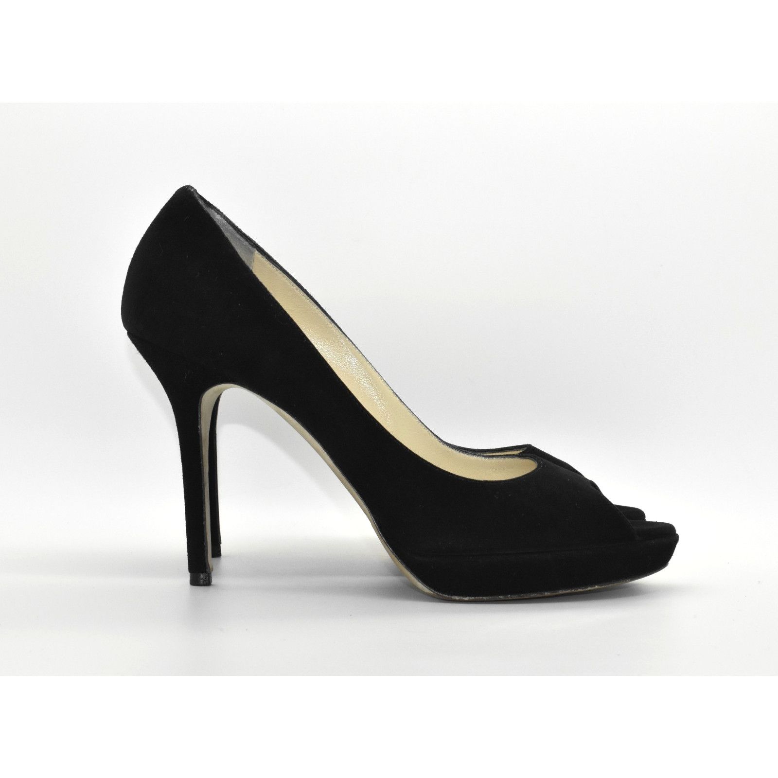 Jimmy Choo JIMMY CHOO Suede Peep Toe Stiletto Heels Pump Shoes Sz 38.5 Size US 8.5 / IT 38.5 - 2 Thumbnail