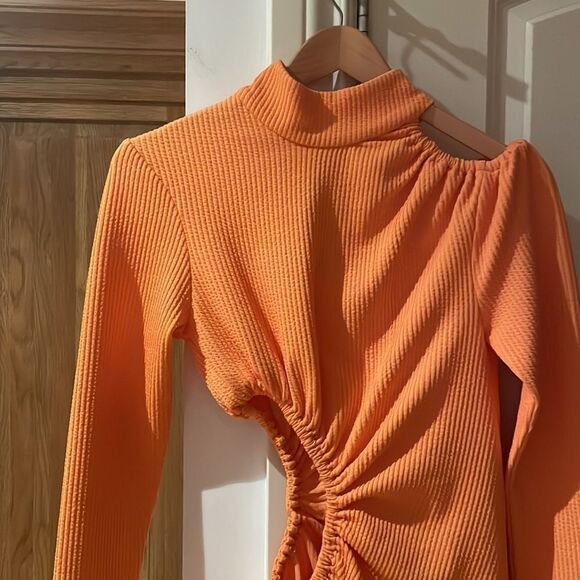 Rotate Birger Christensen Alice cut out jersey midi