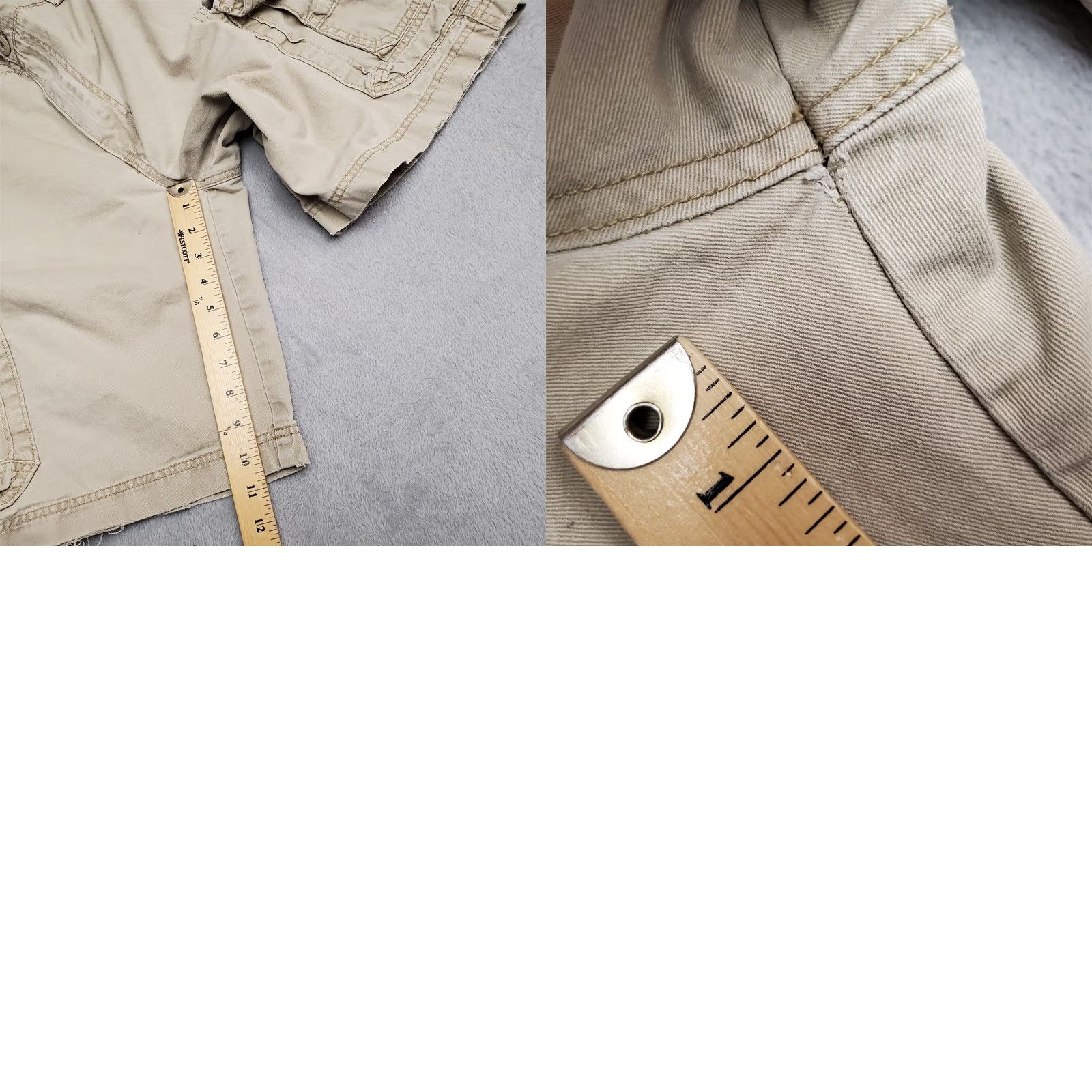 Vintage Union Bay Shorts Mens 40x11 Beige Khaki Cargo Cotton Utility Outdoor Distressed Size US 40 / EU 56 - 9 Thumbnail