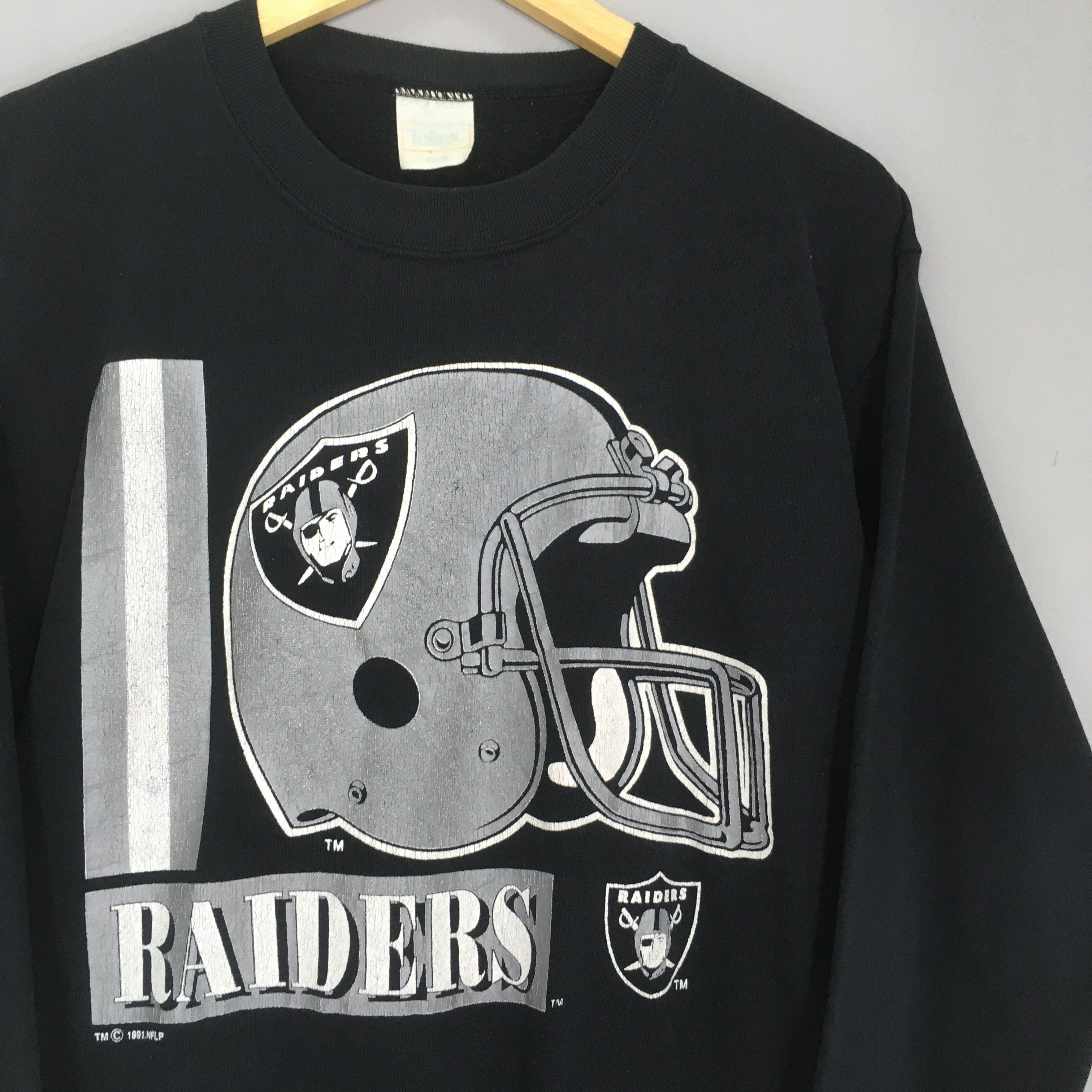 NFL × Vintage intage 90s Los Angeles Raiders NFL Sweatshirt Size US M / EU 48-50 / 2 - 2 Thumbnail