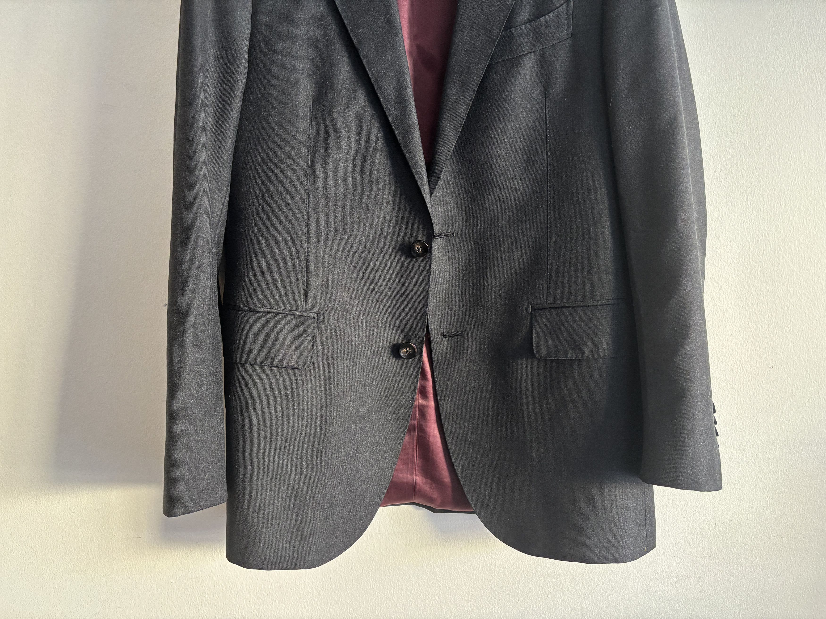 Suitsupply $575 Charcoal Sport Coat/ Blazer Surgeon’s Cuffs- 40 Size 40L - 3 Thumbnail