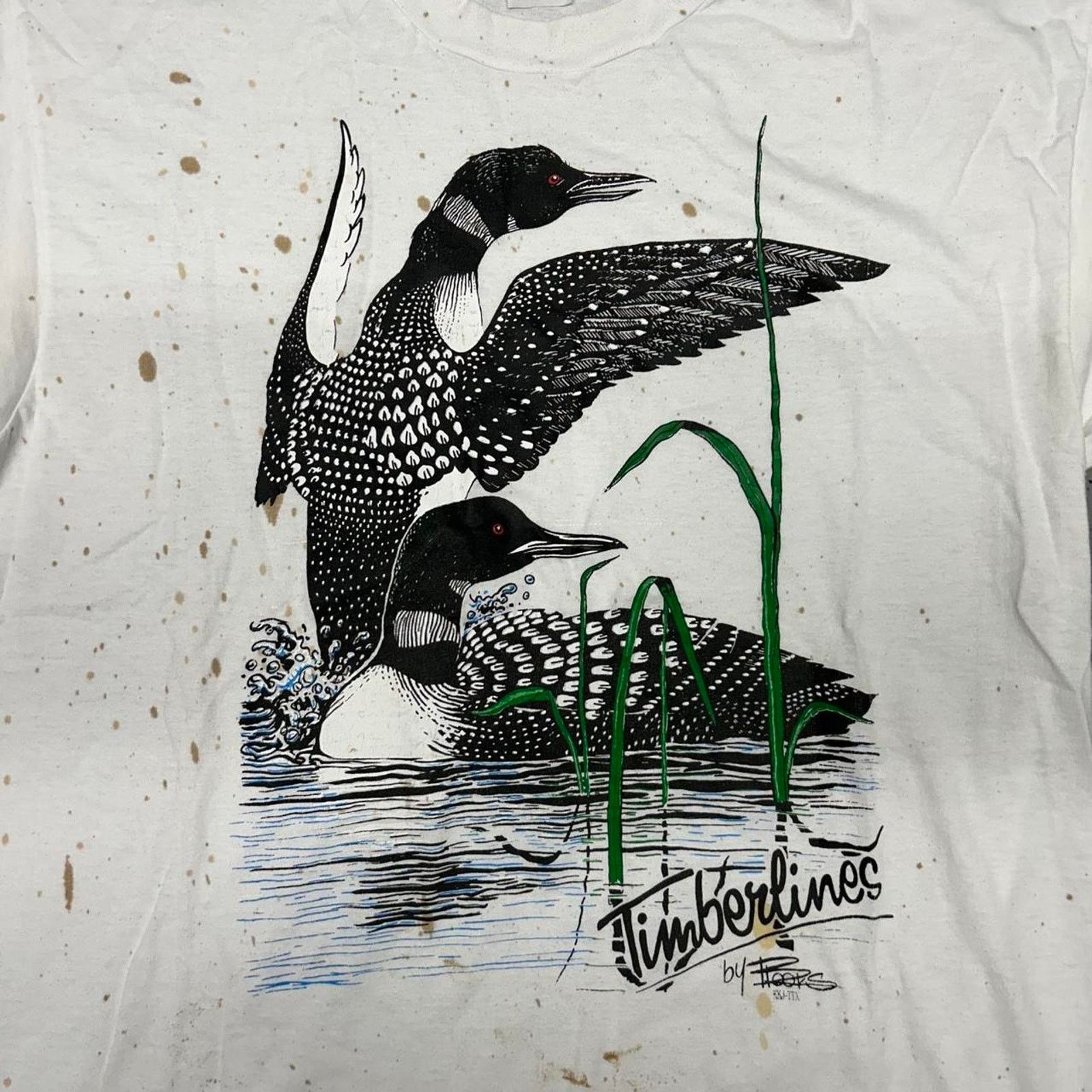 Fruit Of The Loom White vintage 90s Bird graphic tee Size US XL / EU 56 / 4 - 2 Thumbnail