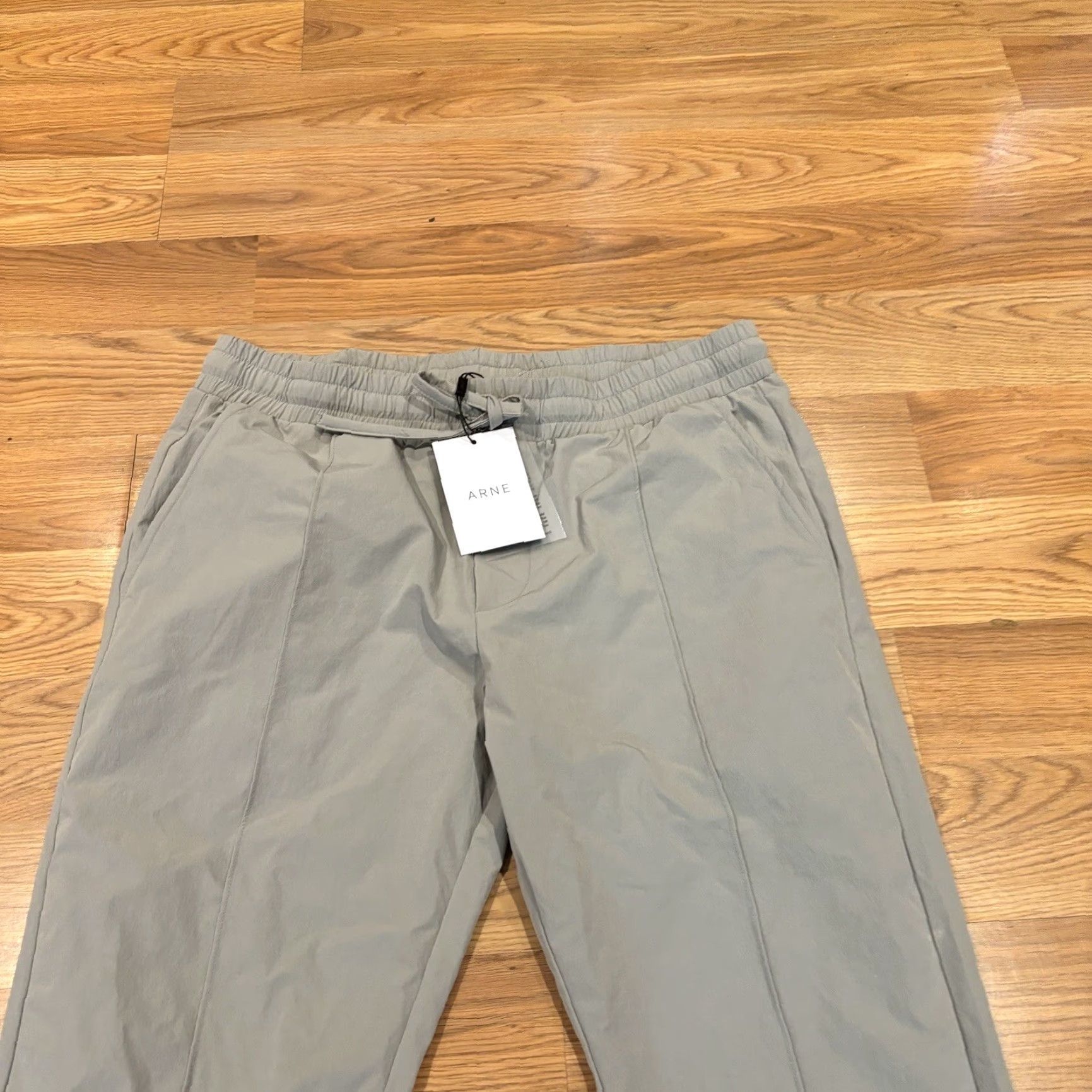 Vintage Arne Luxe Stone Gray Women’s Size Large Straight Leg Trousers New With Tags Size 36" / US 14 / IT 50 - 3 Thumbnail