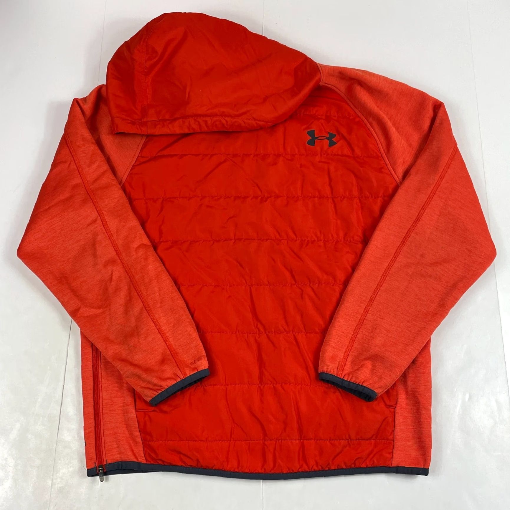 Under Armour Under Armour Hoodie Mens Small Orange ColdGear Storm Puffer Swacket Pullover Gym Size US S / EU 44-46 / 1 - 2 Thumbnail