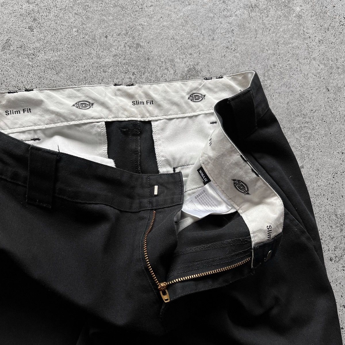 Designer × Dickies Dickies Mens Black Slim Fit Casual Pants Zipper Closure Size US 36 / EU 52 - 7 Thumbnail
