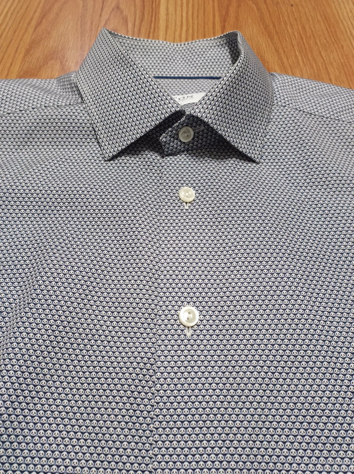 Eton ETON Sweden Panda Design Long Sleeve Men Shirt Size 41 /16 Size 42S - 3 Thumbnail