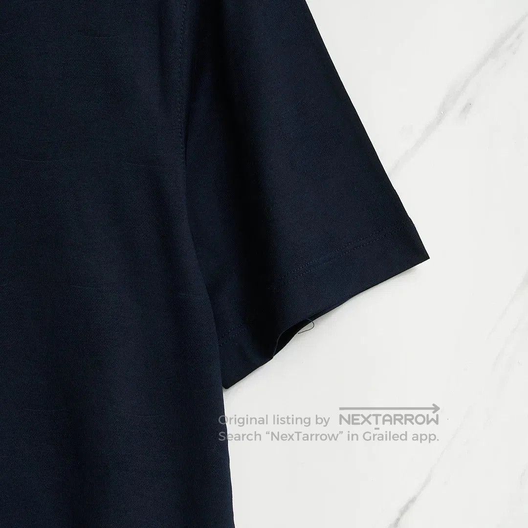 Ermenegildo Zegna ZEGNA Men's Navy Jacquard Polo Shirt. Size US M / EU 48-50 / 2 - 3 Thumbnail
