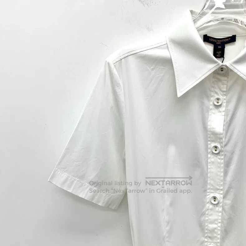 Louis Vuitton Louis Vuitton 25 White Cotton Lapel Single Breasted Short Size XS / US 0-2 / IT 36-38 - 3 Thumbnail