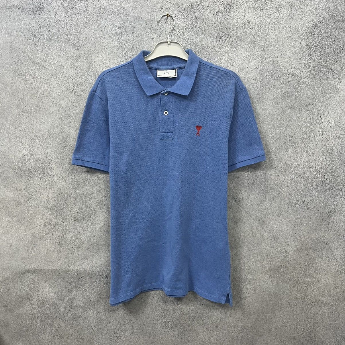 AMI Ami Polo T-shirt Blue Size US L / EU 52-54 / 3 - 1 Thumbnail