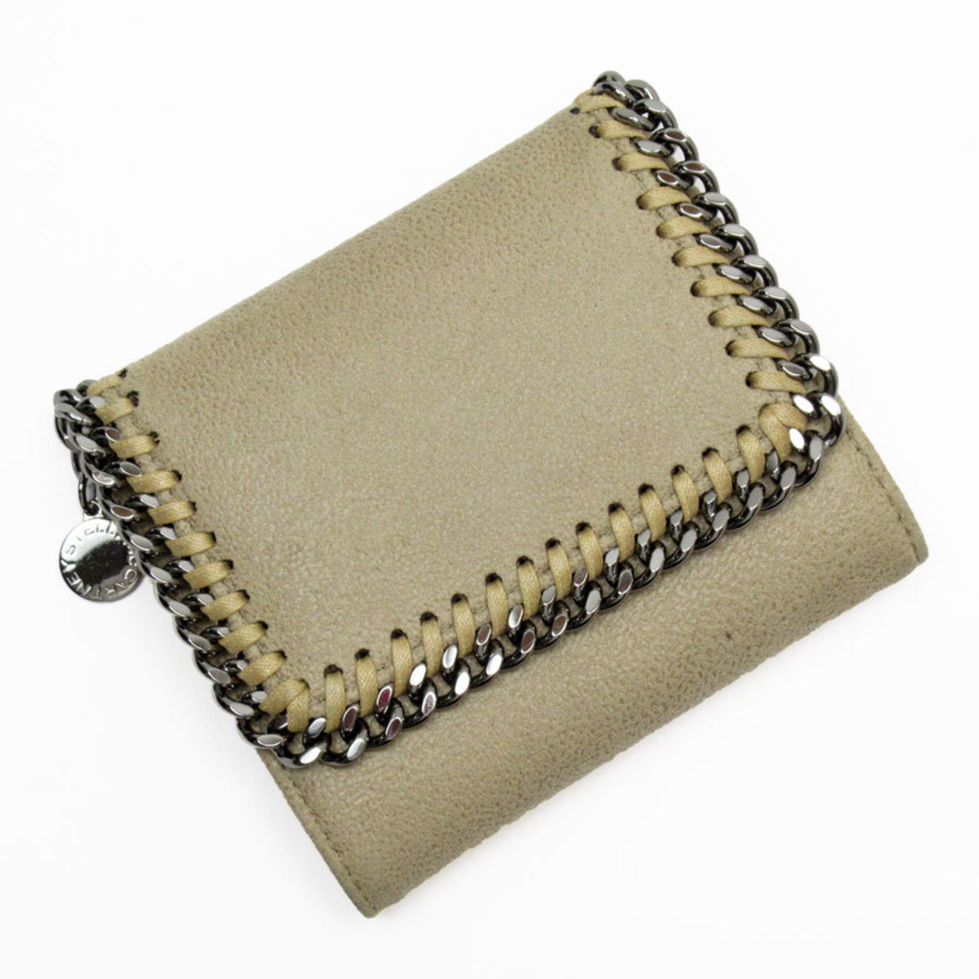 Stella McCartney Stella McCartney Tri-fold wallet in synthetic leather, beige, for women, t19170a Size ONE SIZE - 1 Thumbnail