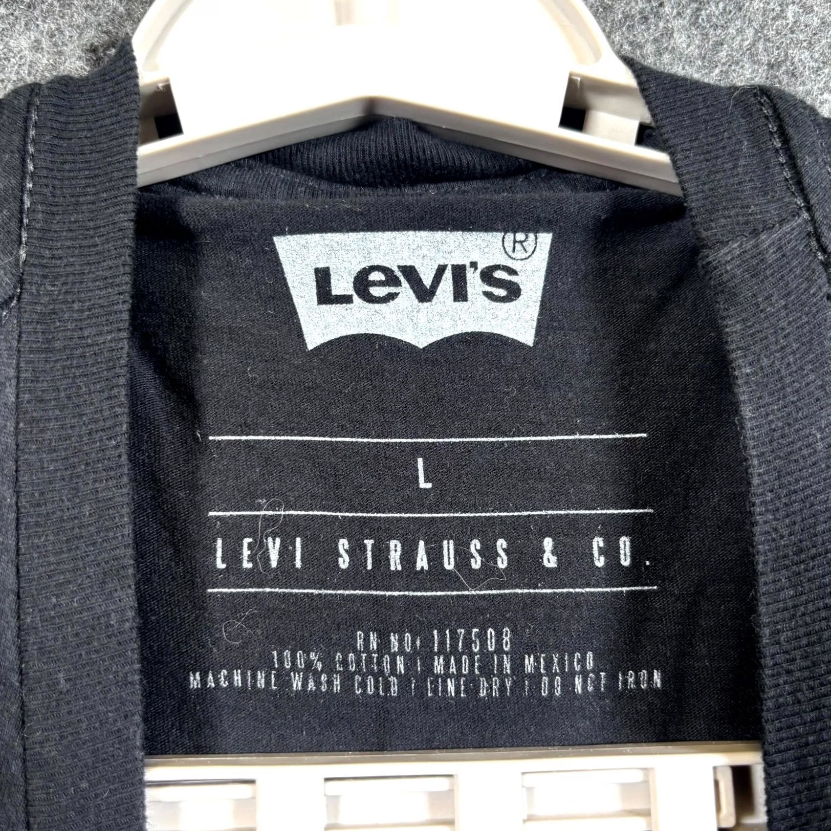 Levi's Levi's T-Shirt Mens L Black Cotton Graphic Print Crew Neck Workwear Size US L / EU 52-54 / 3 - 3 Thumbnail