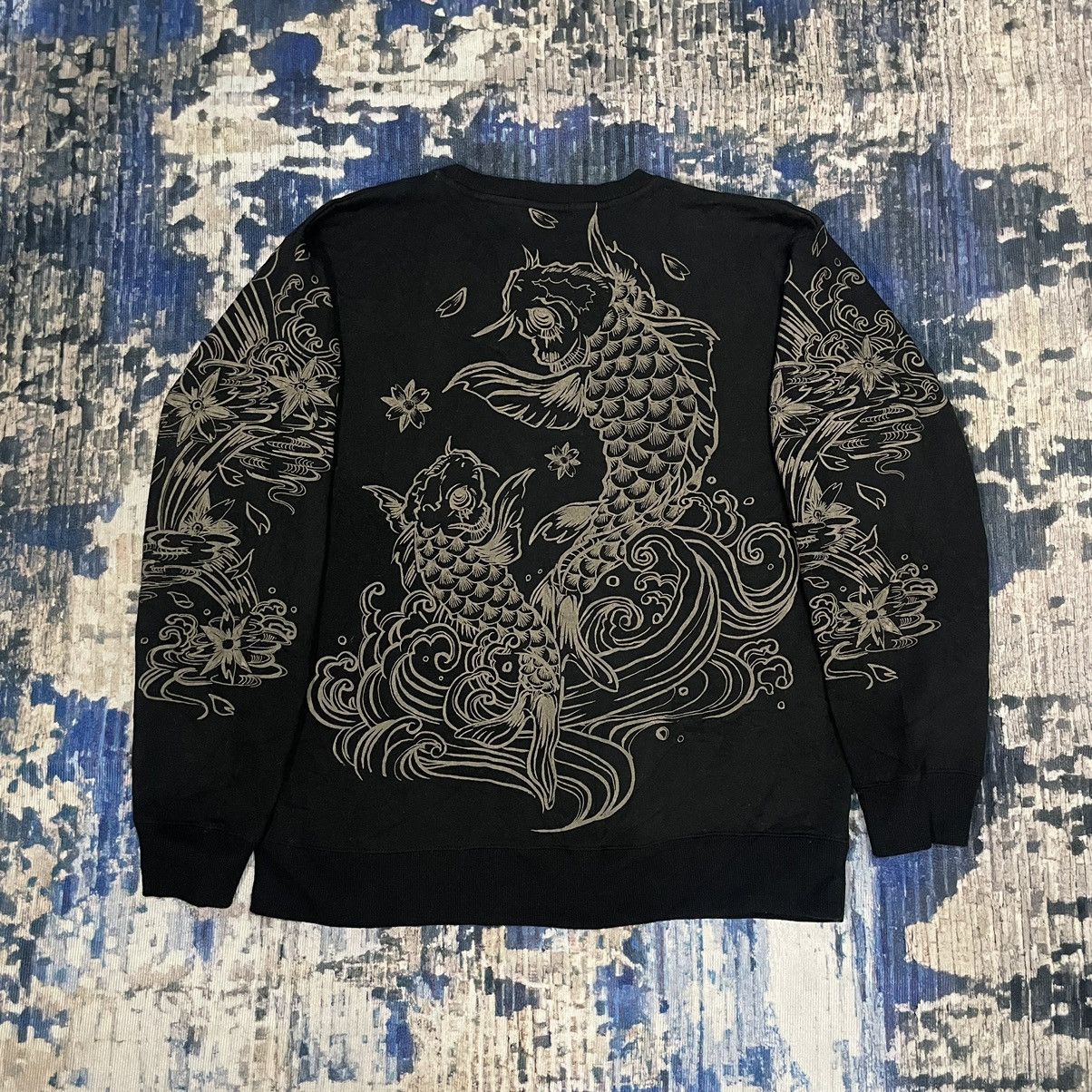 14th Addiction 🇯🇵 Vintage Strange Heaven Sukajan Kimono Koi Fish Sweatshirt Size US XL / EU 56 / 4 - 1 Thumbnail