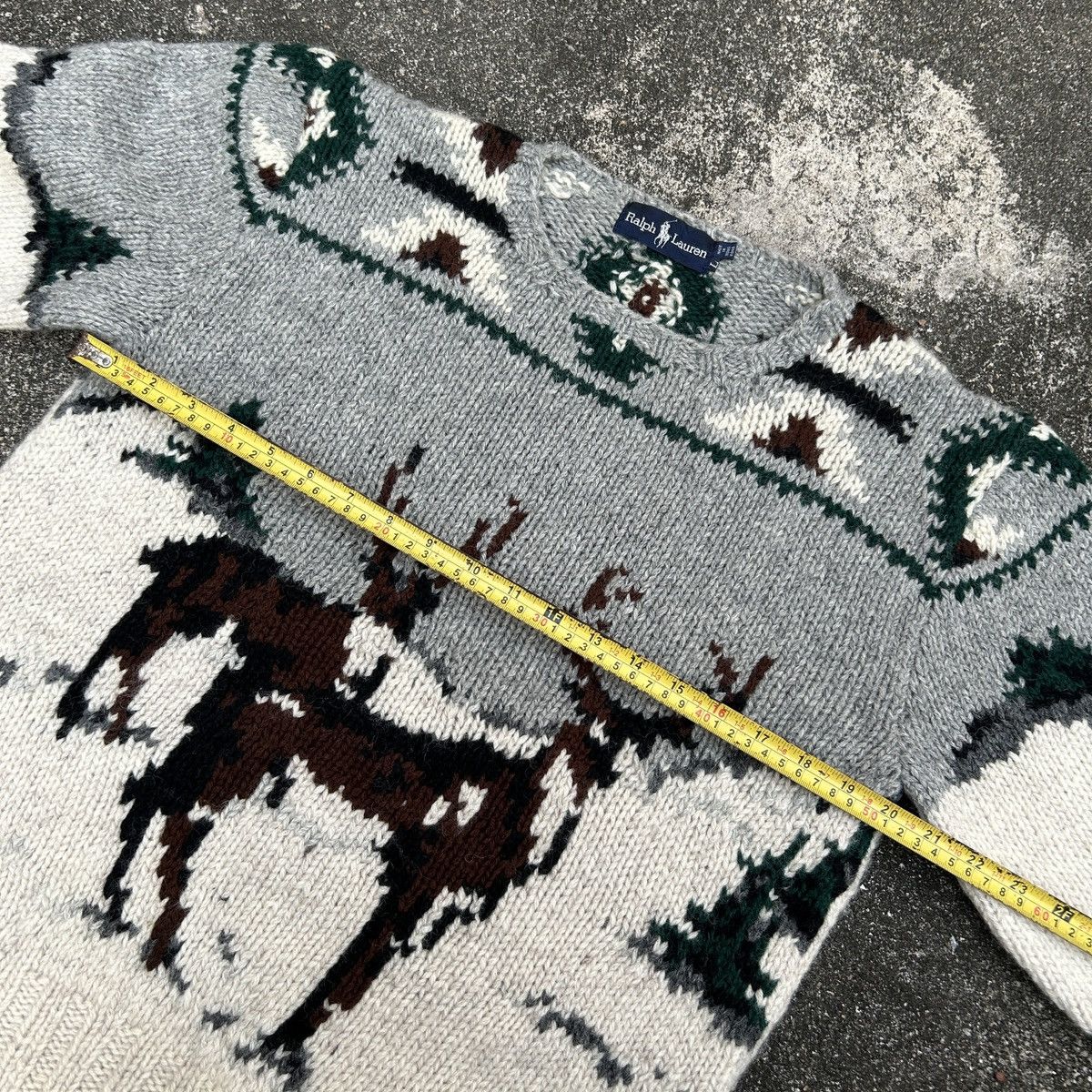 RRL Ralph Lauren Vintage90s Polo Ralph Lauren KnitSweater Deer in a Landscape Size US S / EU 44-46 / 1 - 8 Thumbnail