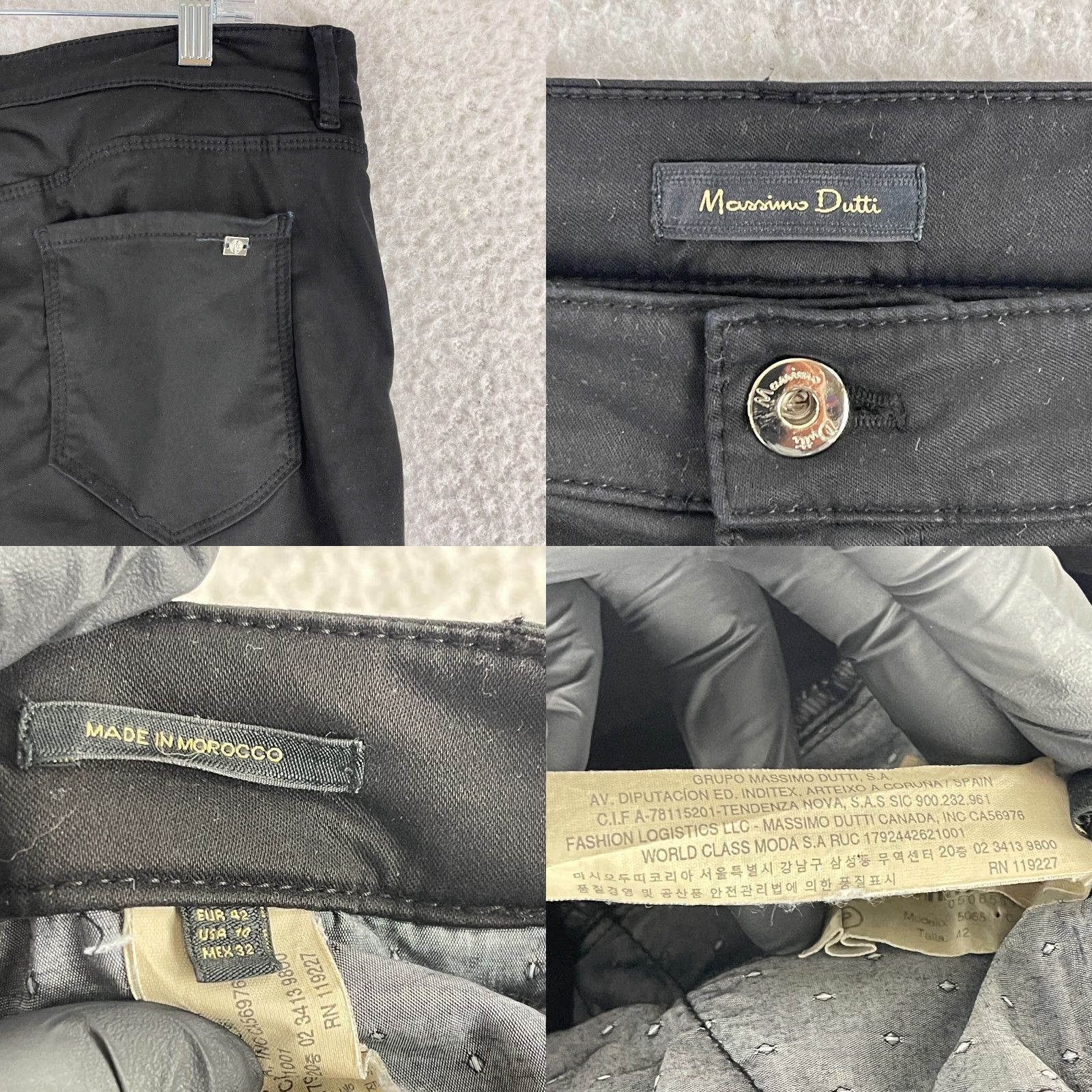 Massimo Dutti Massimo Dutti Black Straight Leg Pants Womens Size 10 Mid-Rise Casual) Size 32" / US 10 / IT 46 - 10 Thumbnail