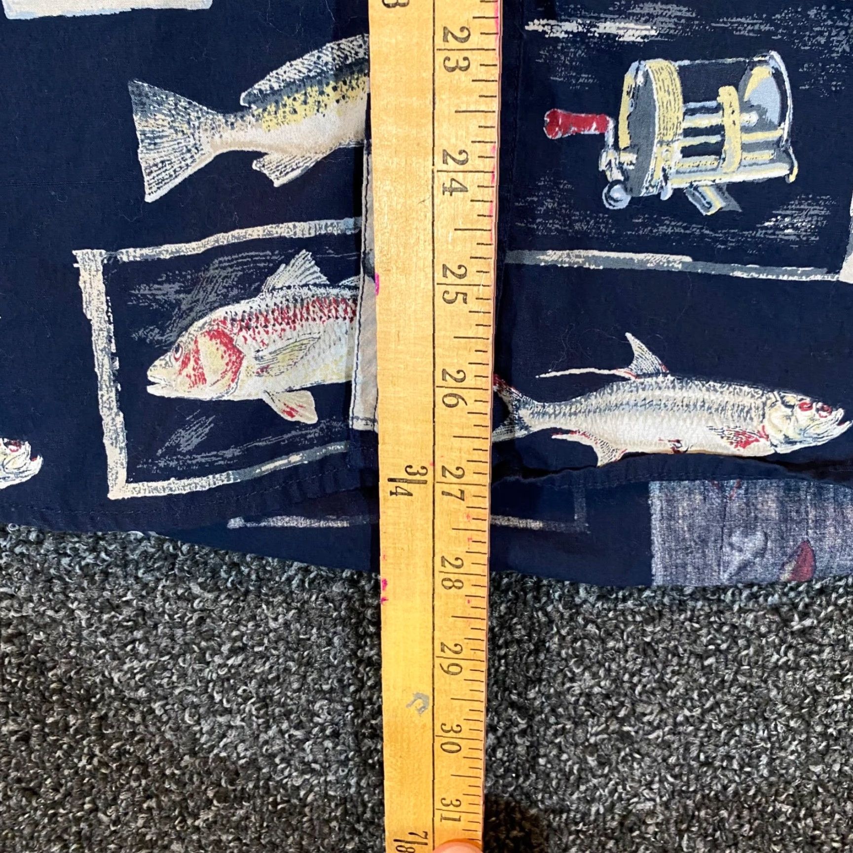 Vintage Reel Legends Shirt Mens Medium Blue Fish Button Up Fishing S/S Performance Size US M / EU 48-50 / 2 - 4 Thumbnail