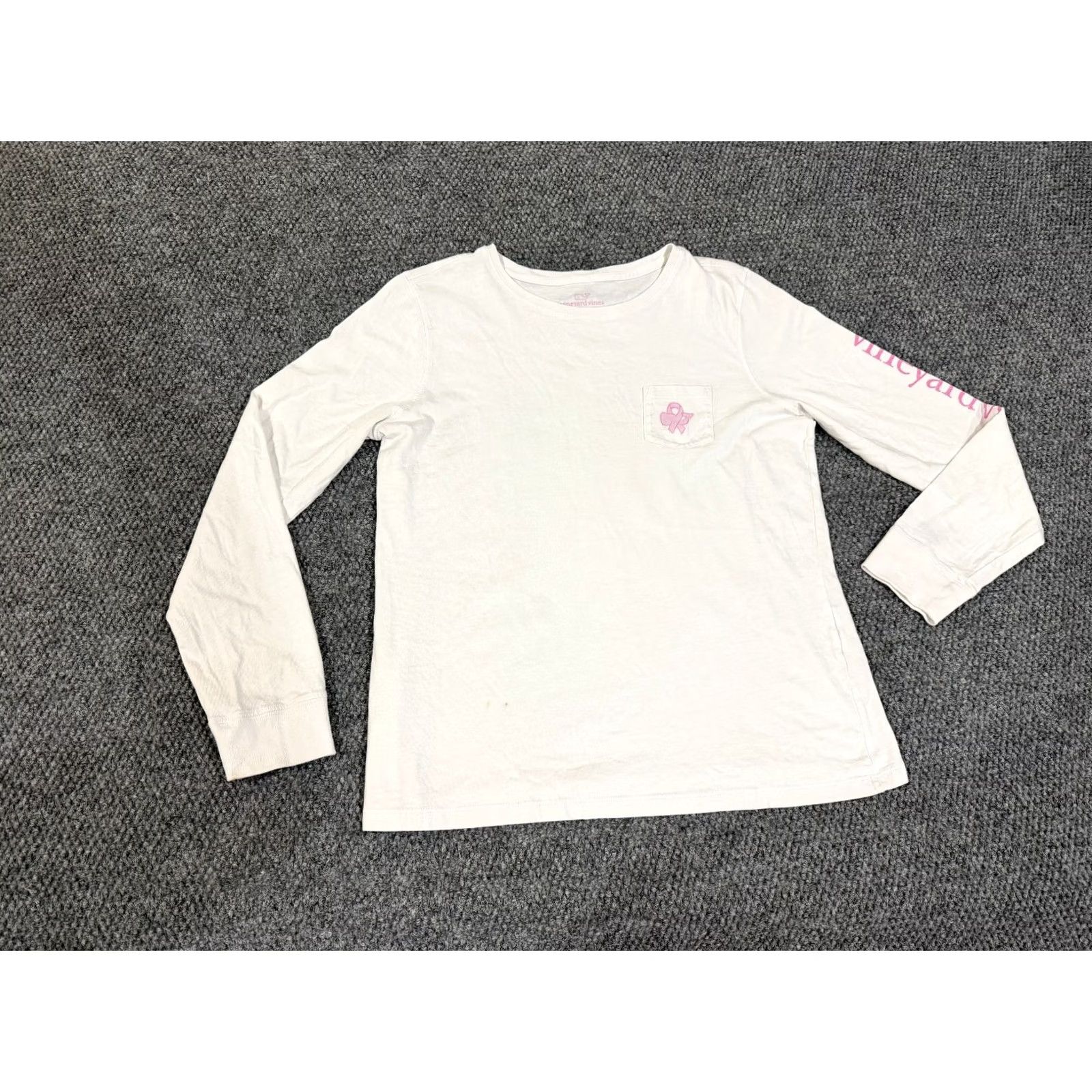 Vineyard Vines Vineyard Vines T Shirt Womens Medium White Long Sleeve Pocket Logo Casual Womens Regular Size M / US 6-8 / IT 42-44 - 2 Thumbnail