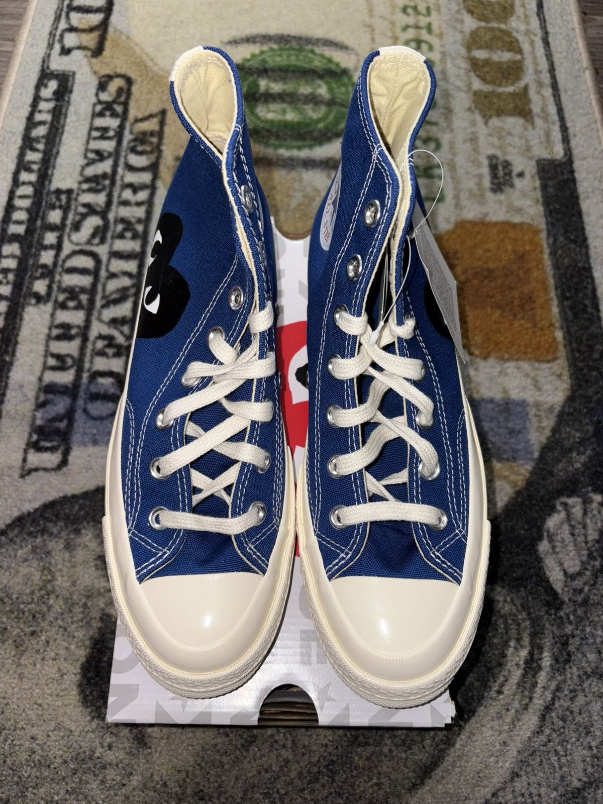 Comme des Garcons PLAY × Converse Converse Chuck Taylor All Star 70 High Comme Des Garcons Size US 8 / IT 38 - 3 Thumbnail