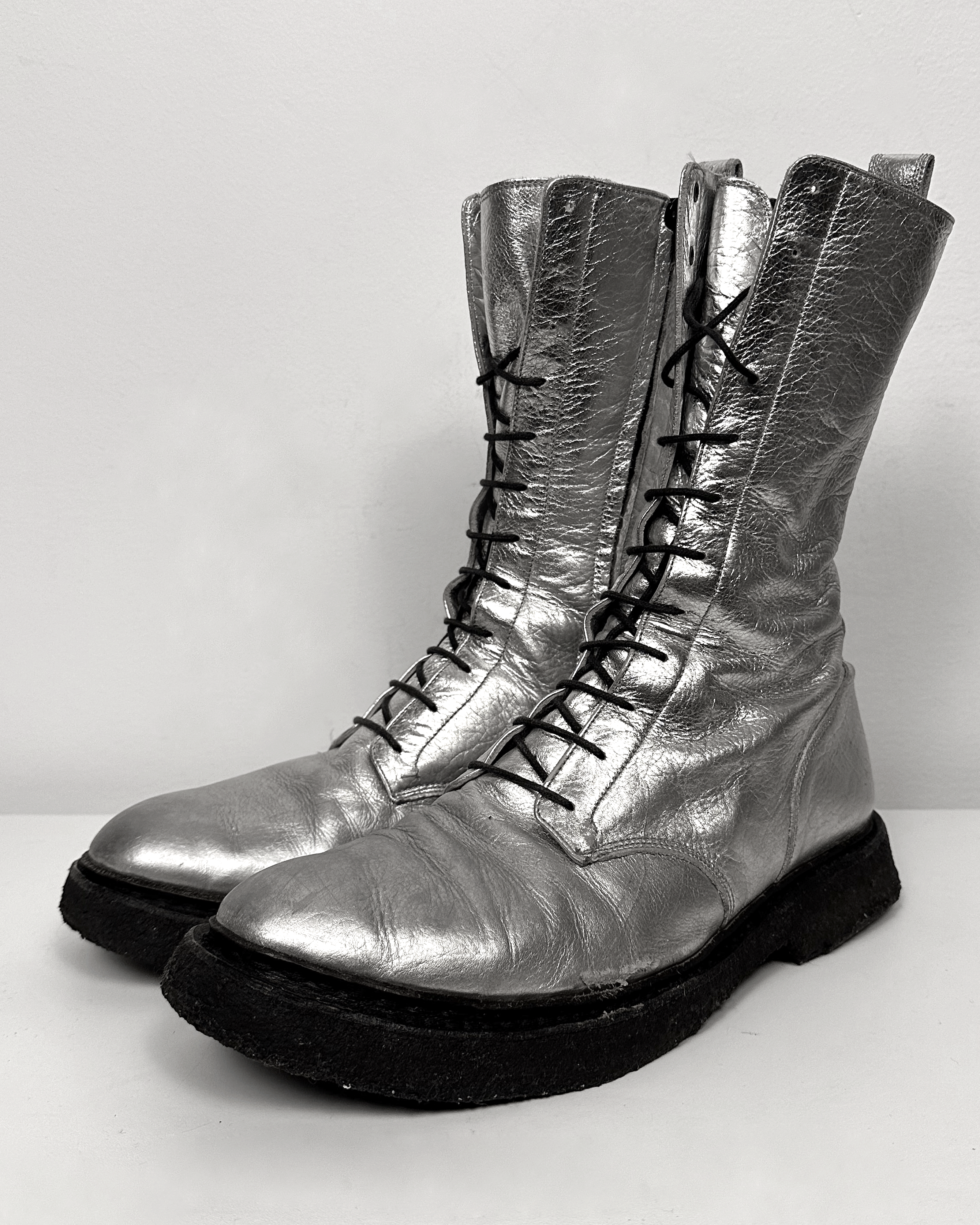 Balmain Balmain Christophe Decarnin Silver Ranger Combat Boots Size US 10 / EU 43 - 6 Thumbnail