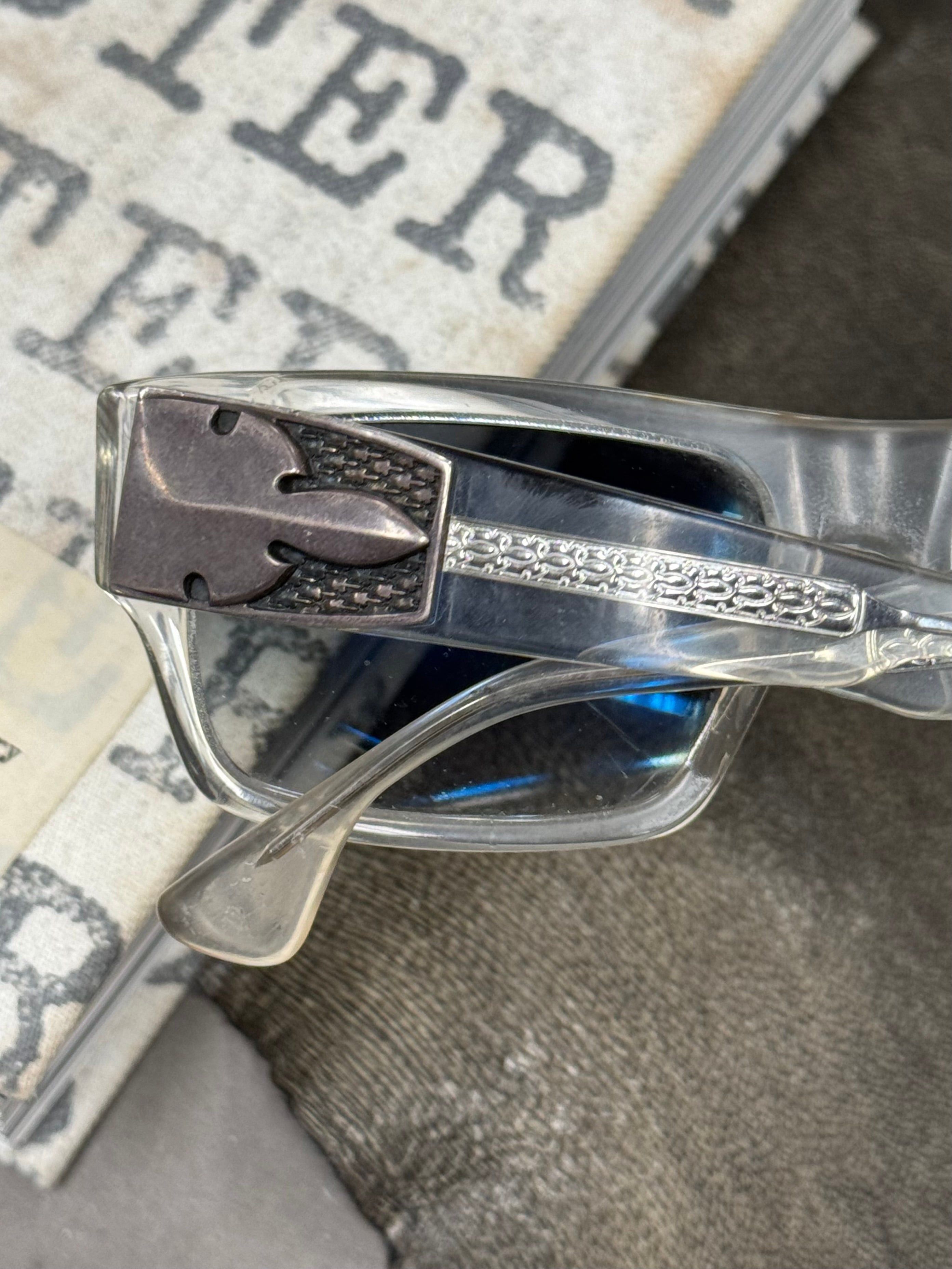 Chrome Hearts Chrome Hearts ‘G-Money’ Fleur Clear Frame Sunglasses Size ONE SIZE - 2 Thumbnail
