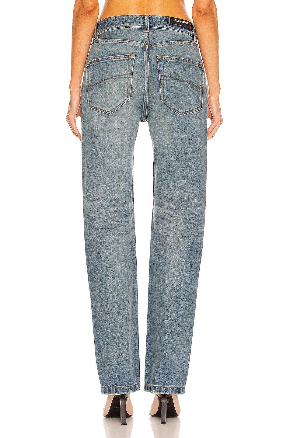Balenciaga o1bcso1str0525 Normal Jeans Dirty Smoky in Light Blue Size 27" / US 4 / IT 40 - 3 Thumbnail