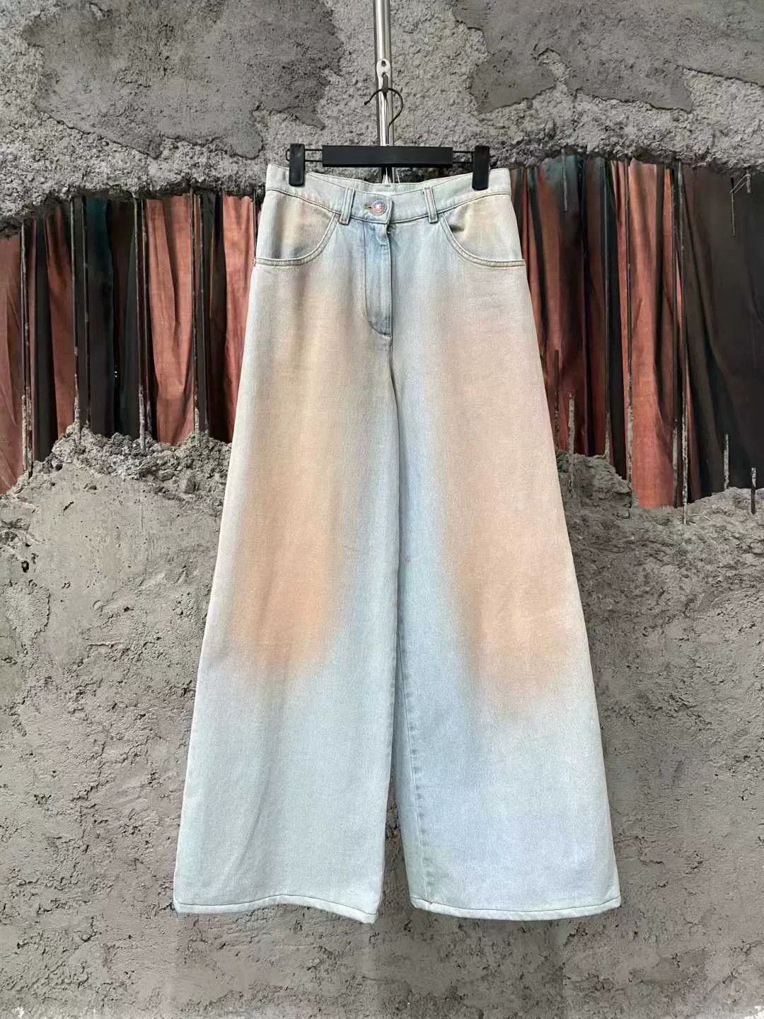 Chanel Chanel Orange Gradient Wide-Leg Jeans Size 34" / US 12 / IT 48 - 1 Thumbnail