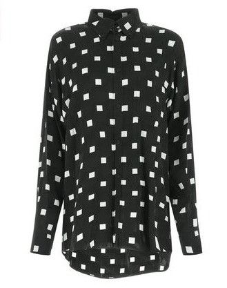 image of Balenciaga O1Mt1Gz0424 Large Fit Shirt In Black/white, Women's (Size XS)