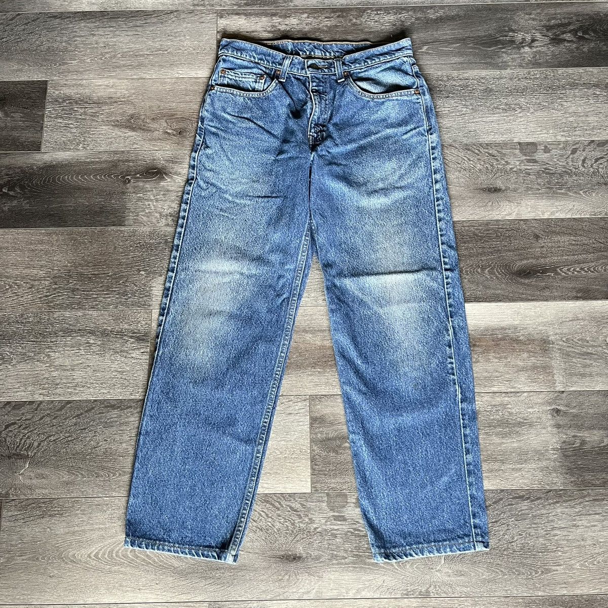 Levi's Vintage 90s Levi’s 550 Washed Relaxed Fit Denim Jeans 32x30 Size US 32 / EU 48 - 2 Thumbnail
