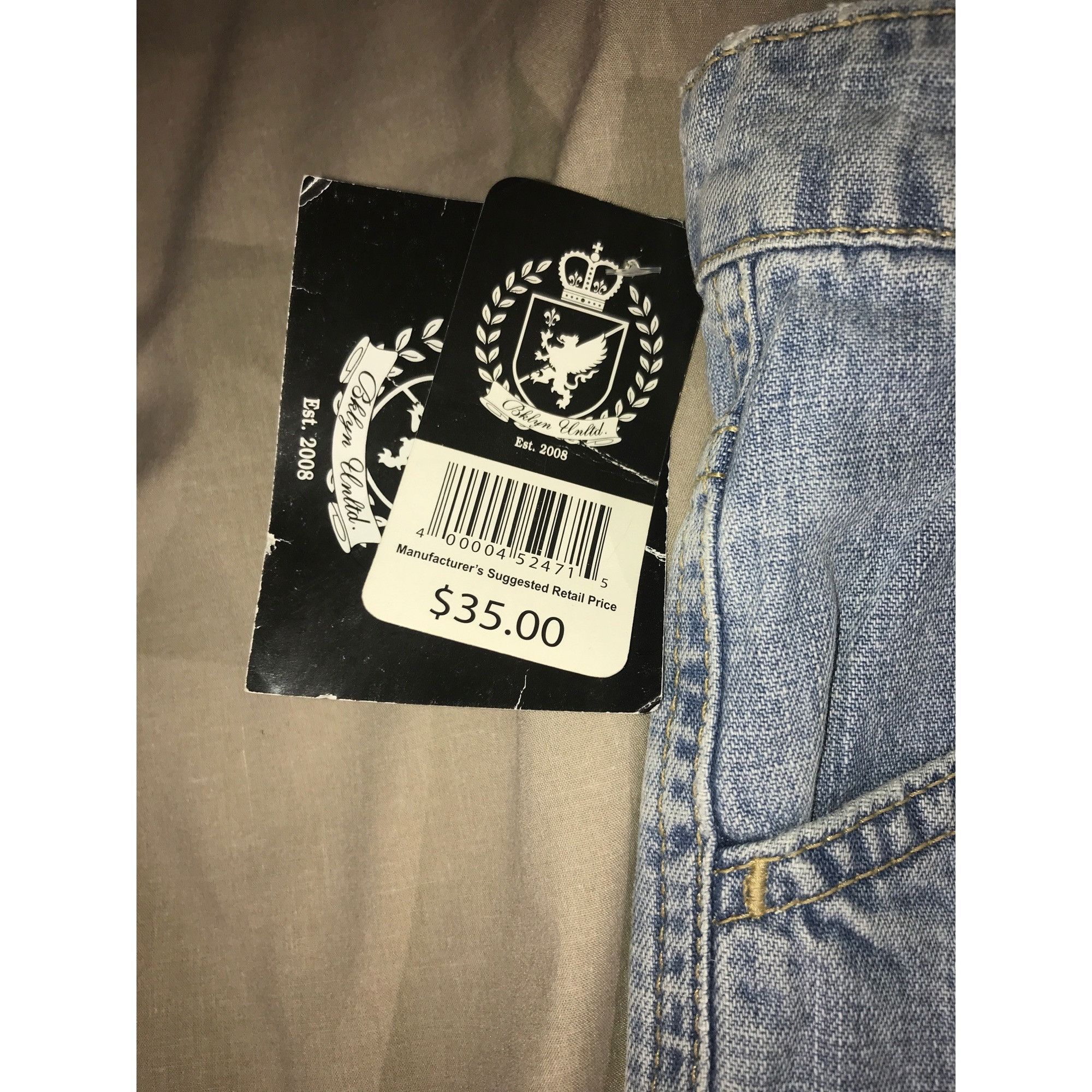 Tommy Hilfiger Tommy Hilfiger Mens Bklyn Untld Light Wash Blue Jean Shorts Size US 36 / EU 52 - 4 Thumbnail