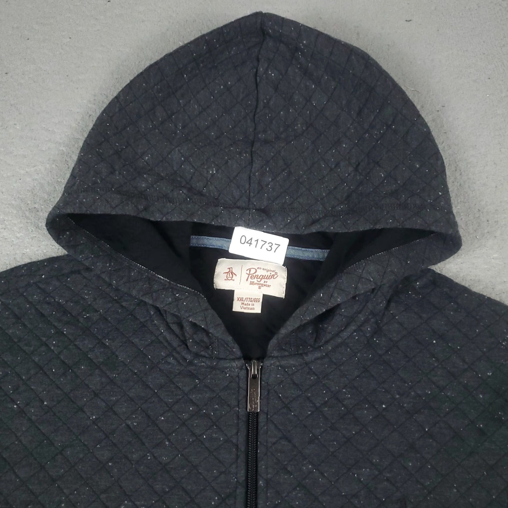 Original Penguin VINTAGE Original Penguin Hoodie Mens Full Zip Up Sweatshirt 2XL Gray Knit Logo All Seasons Size US XXL / EU 58 / 5 - 2 Thumbnail