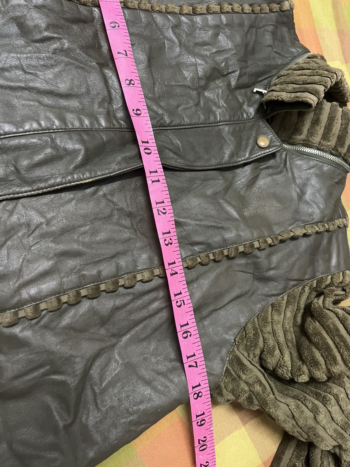 Japanese Brand × Vintage Vintage PARIENNE PART 3 zipper jacket leather sleeve velvet Size US M / EU 48-50 / 2 - 14 Thumbnail