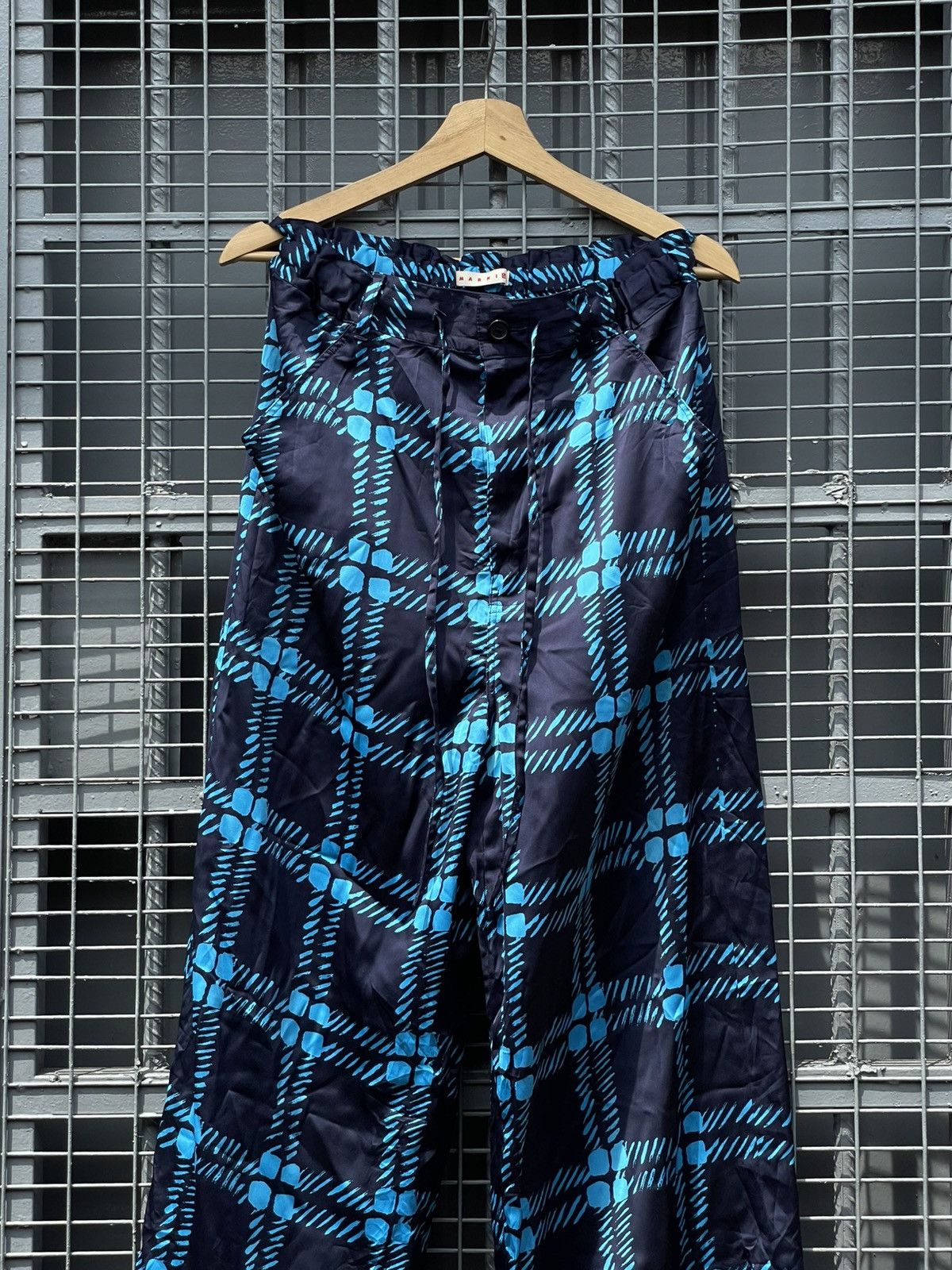 Marni × Uniqlo Plaid Wide-Leg Pants Size 30" / US 8 / IT 44 - 1 Thumbnail