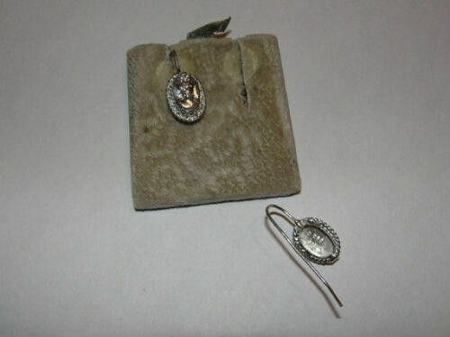 Designer Sterling Silver Victorian Inspired Cameo Drop Earrings Size ONE SIZE - 4 Thumbnail