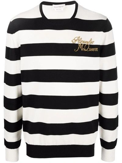 Alexander McQueen o1y1024 Sweater in Black & White Size US L / EU 52-54 / 3 - 1 Thumbnail