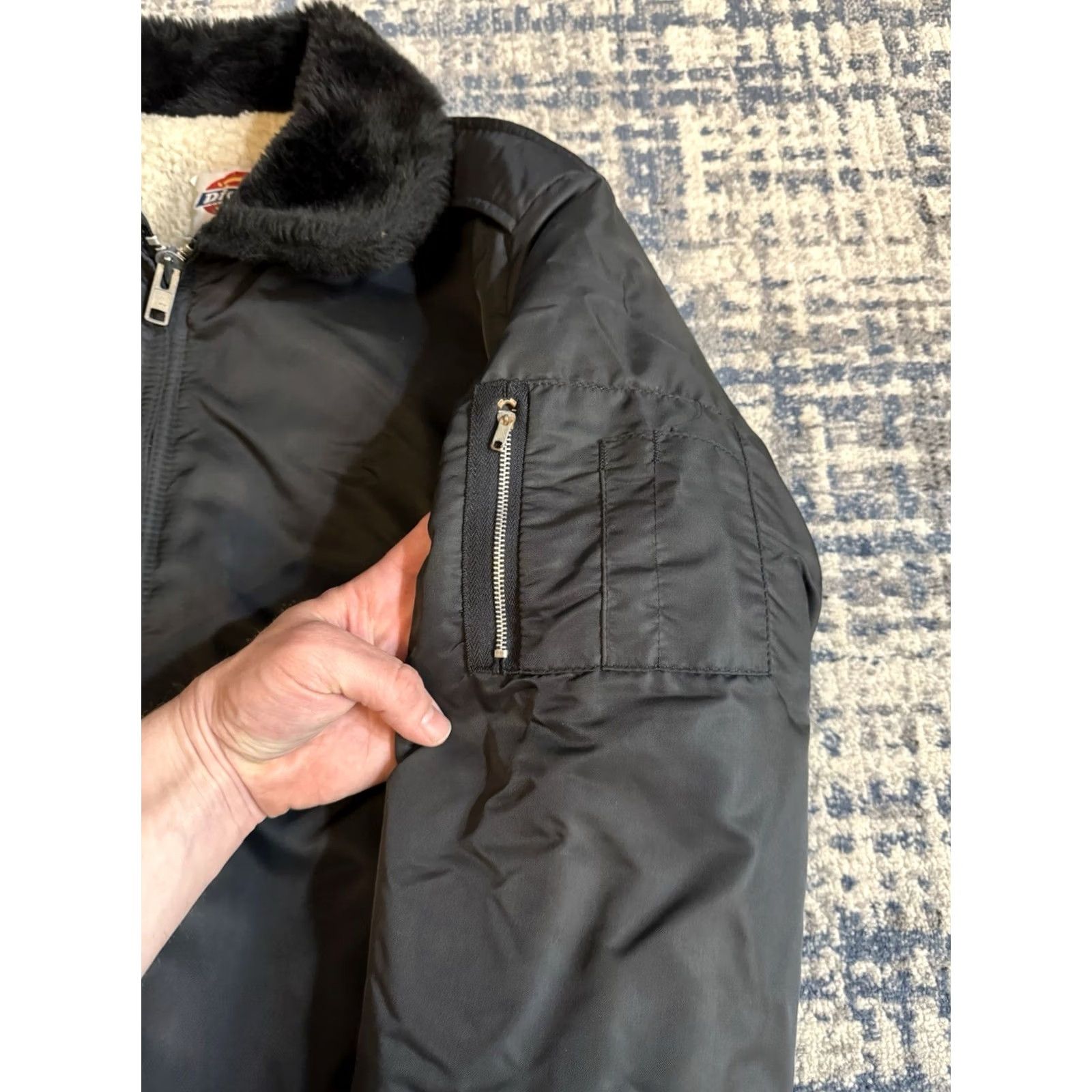 Dickies VINTAGE Dickies Bomber Jacket 80s Military B-15 Style Zip Lined Black Men Sz L Size US L / EU 52-54 / 3 - 2 Thumbnail