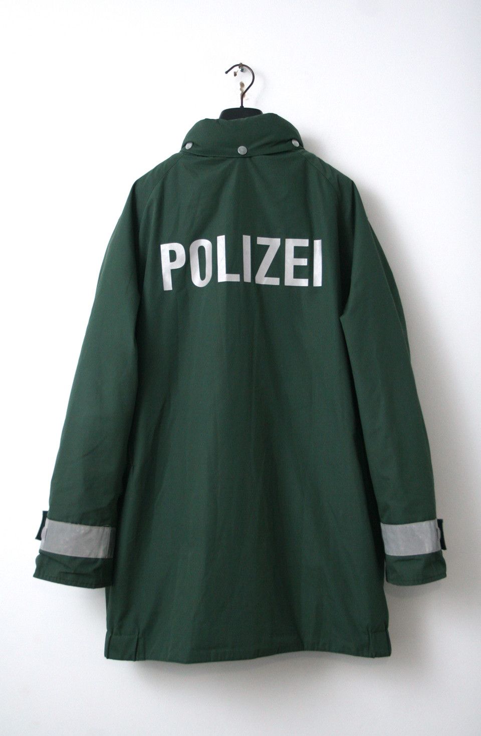 Green Polizei Leather Jacket Vintage German Police Jacket Polizei