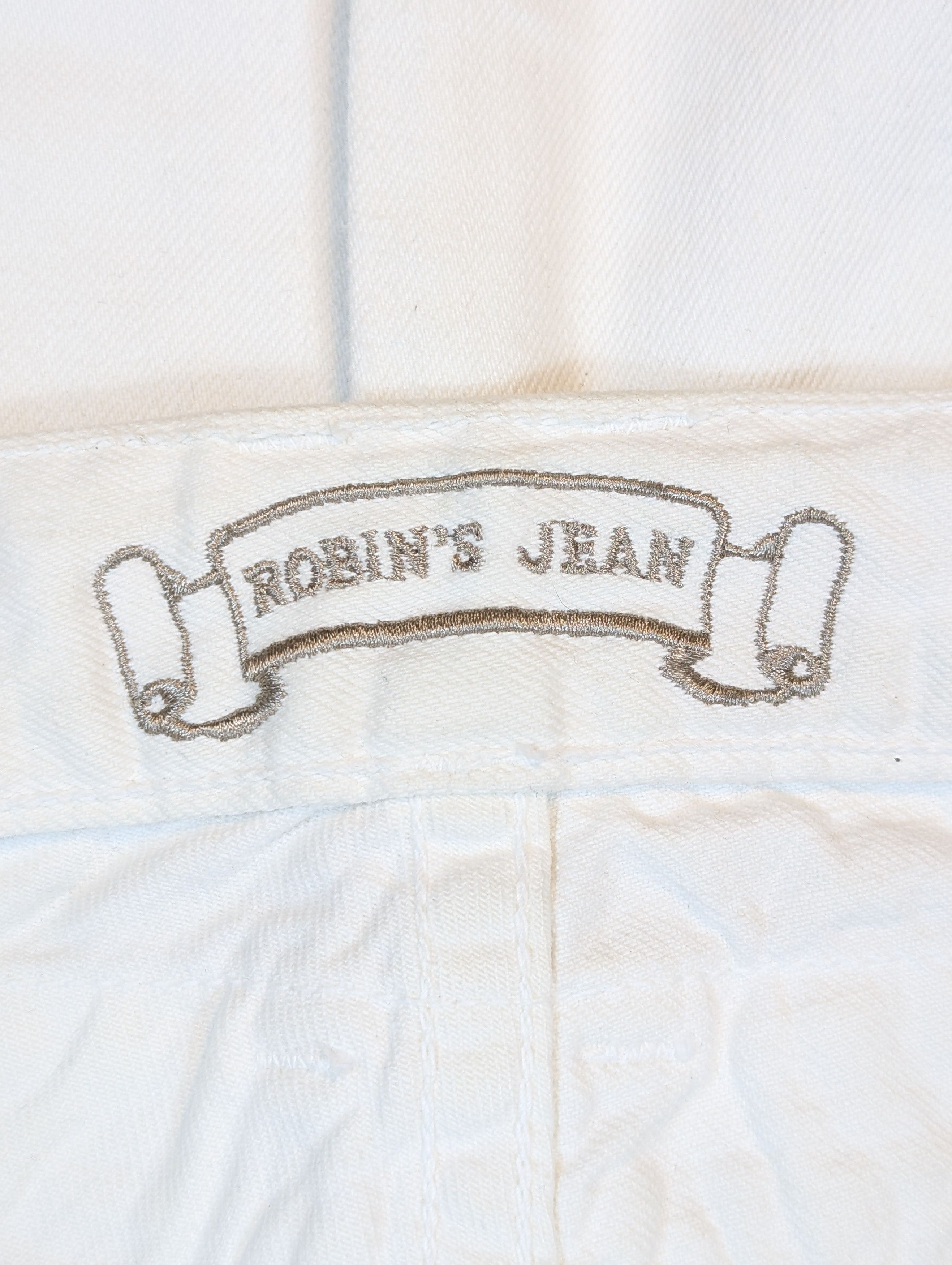 Robin's Jean White Double Flap Studded
