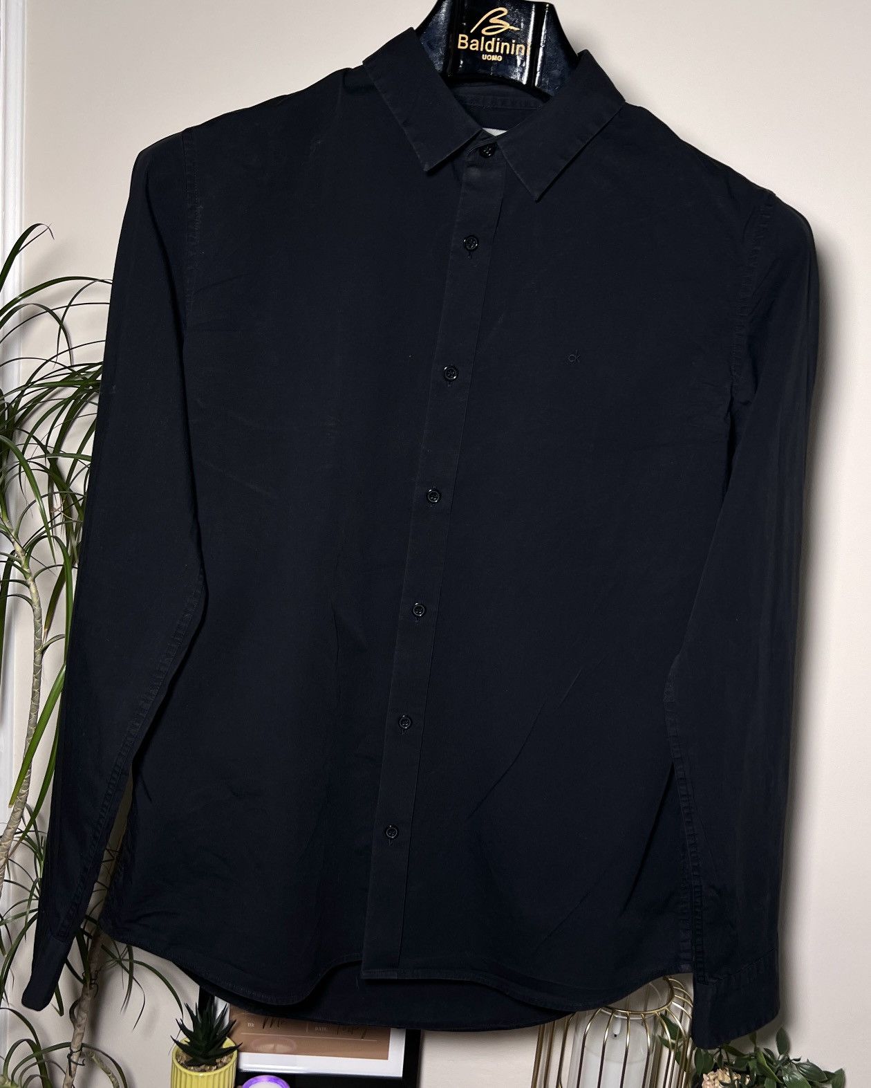 Calvin Klein Calvin Klein Jeans Black Slim Fit Shirt Size L Size US L / EU 52-54 / 3 - 1 Thumbnail