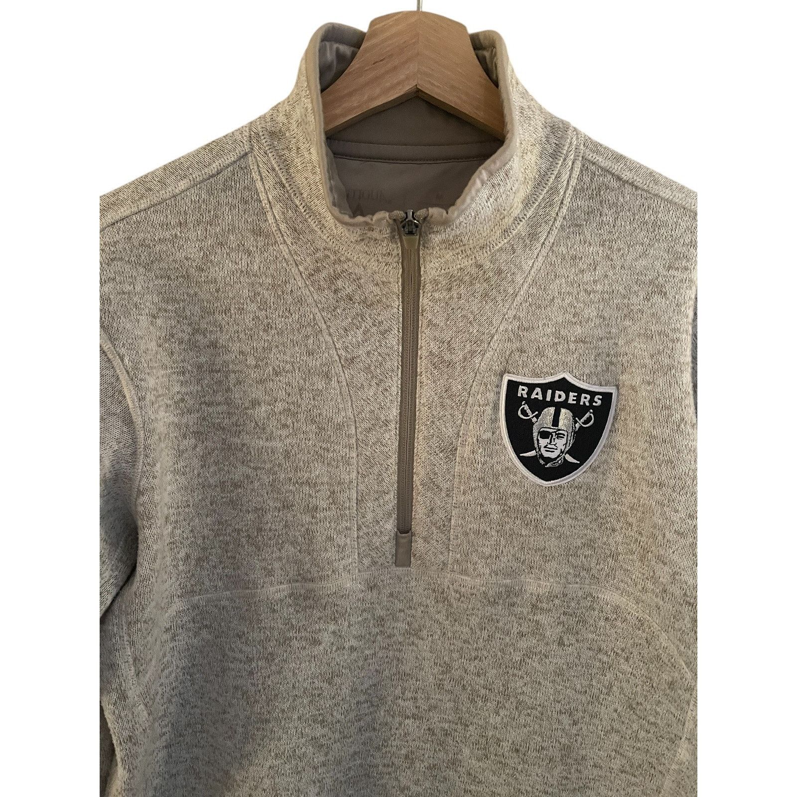 Antigua Antigua Oakland Raiders NFL 1/4 Zip Fleece Cream Size Medium Size US M / EU 48-50 / 2 - 4 Thumbnail